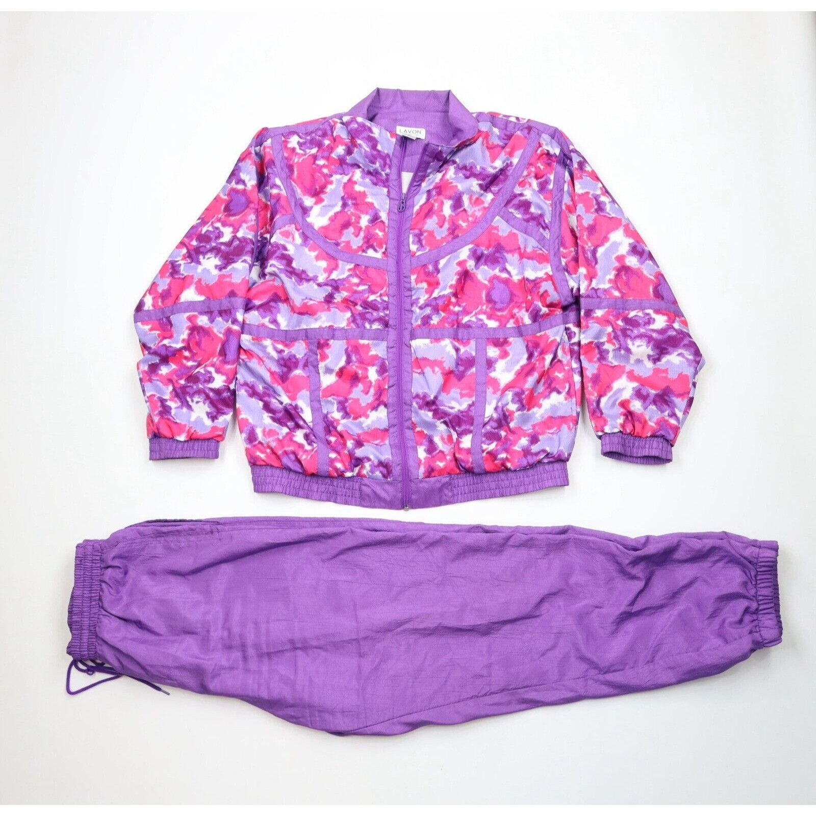 Vintage Vintage 90s Streetwear Abstract 2 Piece Windbreaker Suit Size L / US 10 / IT 46 - 1 Thumbnail