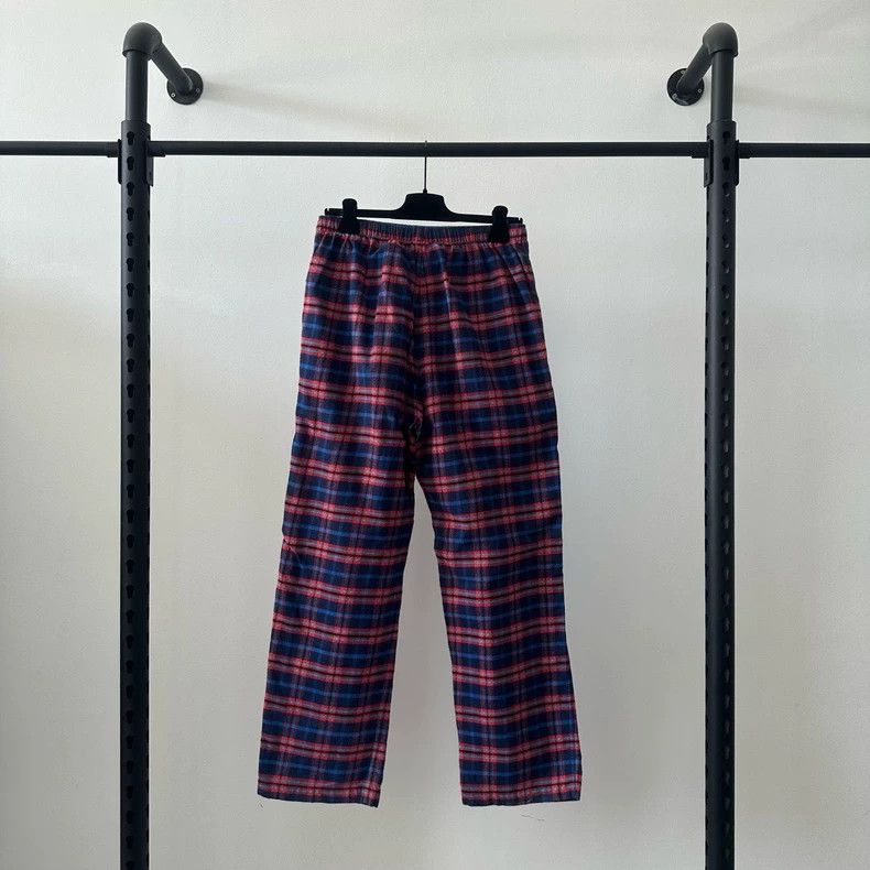 Balenciaga Balenciaga FW19 waist logo color-block plaid wide-leg trous Size US 30 / EU 46 - 2 Thumbnail
