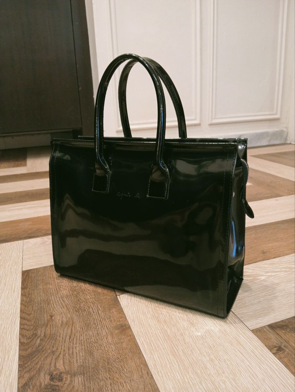 agnes b. Vintage AGNES B. VOYAGE ENAMEL TOTE BAG Size ONE SIZE - 2 Thumbnail
