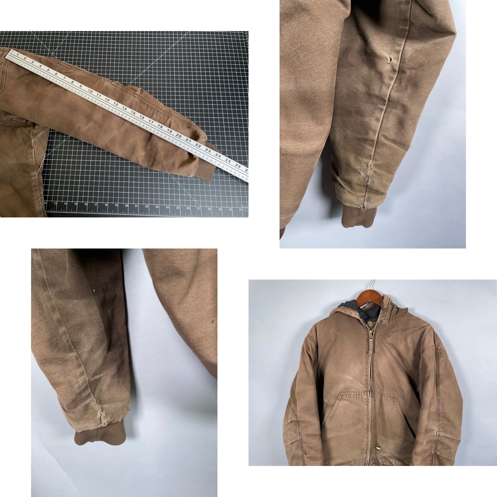 Vintage Berne Distressed Canvas Zip Up Jacket Adult Large Brown Hooded Jobsite 12 Size US L / EU 52-54 / 3 - 8 Thumbnail
