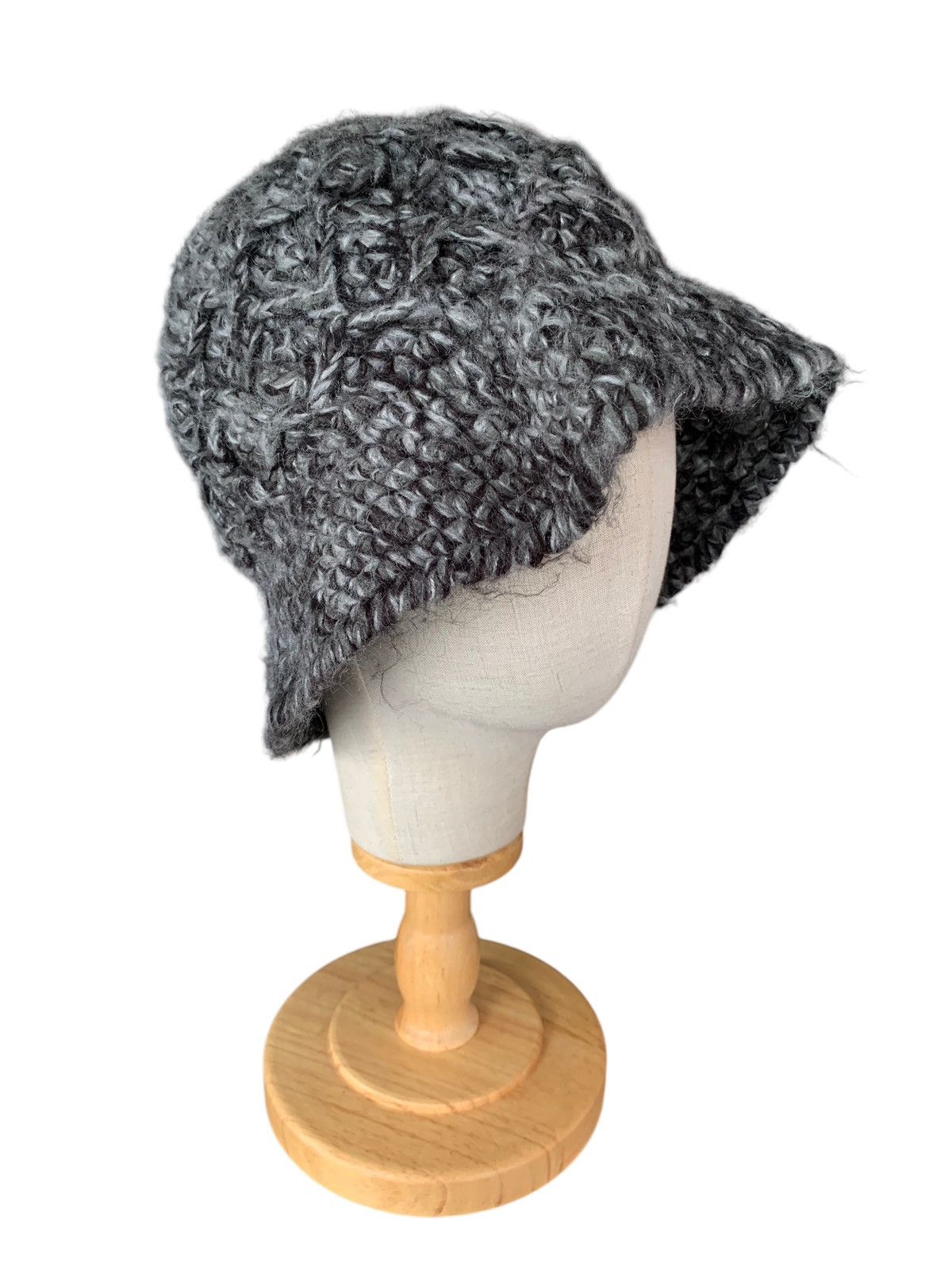 Japanese Brand × Kapital × Vintage Rare Hairy Unknown Distressed Knitted Crochet Bucket Hat Size ONE SIZE - 2 Thumbnail