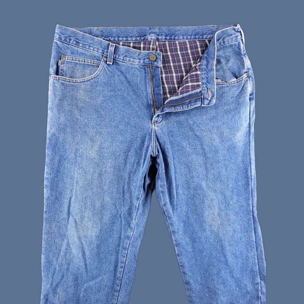 Vintage L.L. Bean Jeans Mens 41x31 Flannel Lined Relaxed Straight Blue 41 MS Medium Wash Size US 41 - 1 Thumbnail