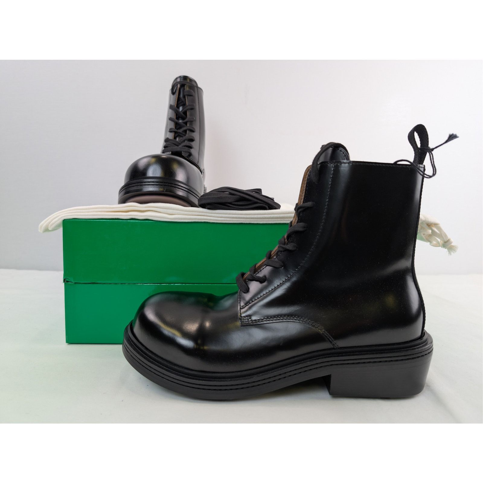 Bottega Veneta o1rshd1 Fireman Ankle Boots in Black Size US 9 / EU 42 - 20 Thumbnail