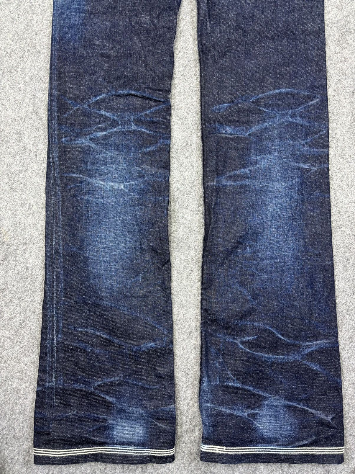 Japanese Brand 💥Flare💥Insane Style Of The Niege Raw Fades Denim K19 Size US 32 / EU 48 - 11 Thumbnail