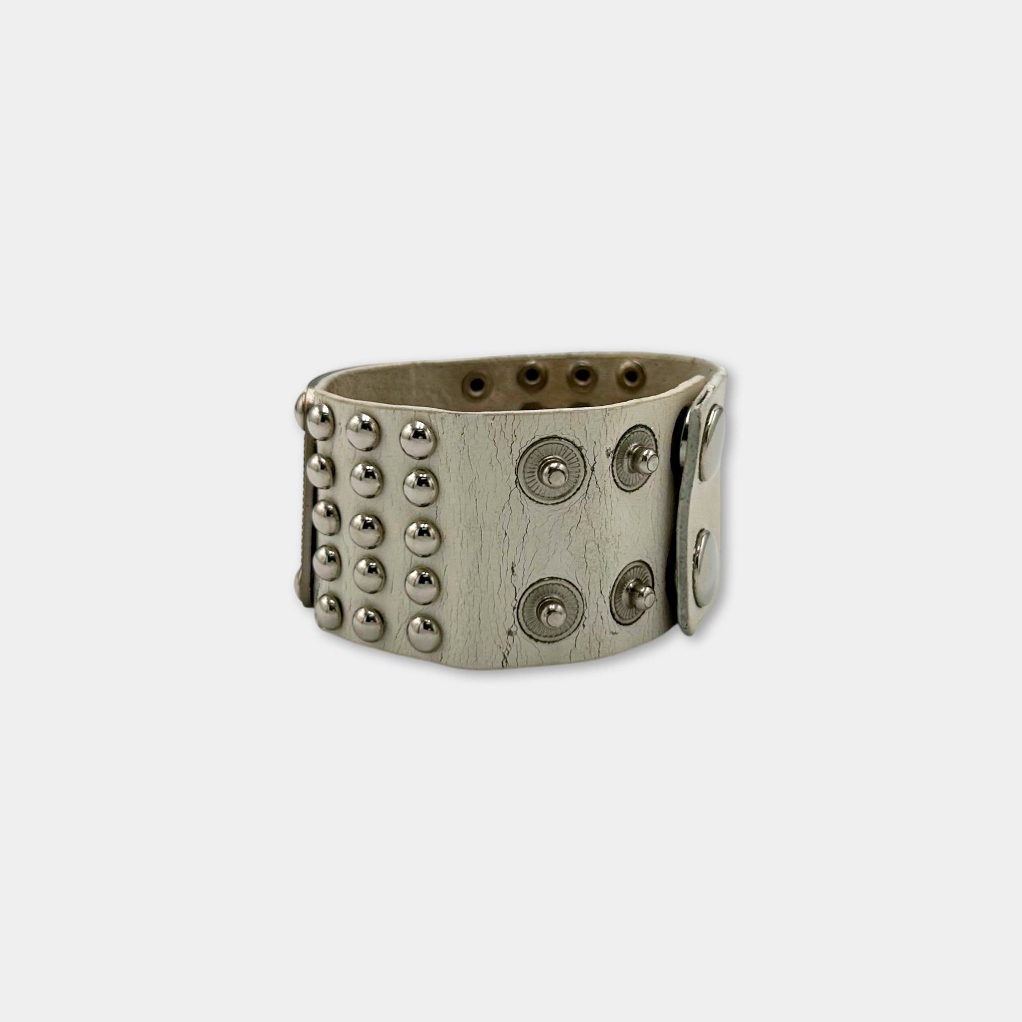 Dolce & Gabbana Dolce & Gabbana Vintage White Leather Western-Rock Bracelet Size ONE SIZE - 4 Thumbnail