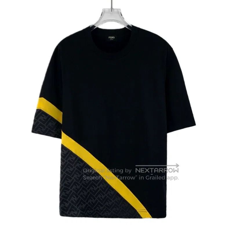 Fendi Fendi Black logo letter combination cotton round neck shor Size US XXS / EU 40 - 1 Thumbnail
