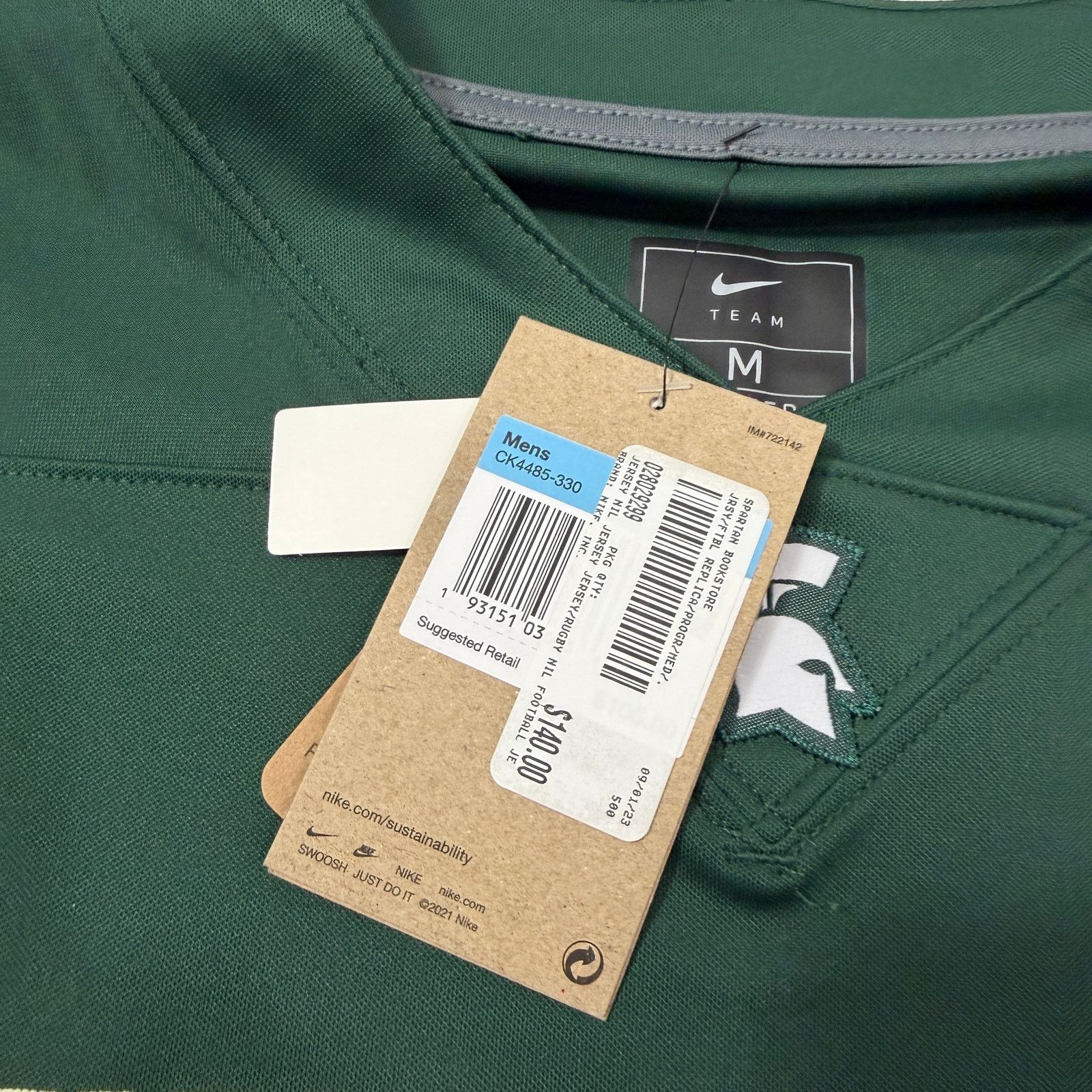 Nike Nike Michigan State Spartans Tre Mosley Jersey Medium NEW Size US M / EU 48-50 / 2 - 4 Thumbnail