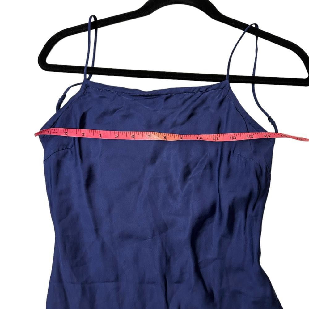 Chase Authentics Chaser l Navy Satin Knee Length Dress Small Size S / US 4 / IT 40 - 6 Thumbnail