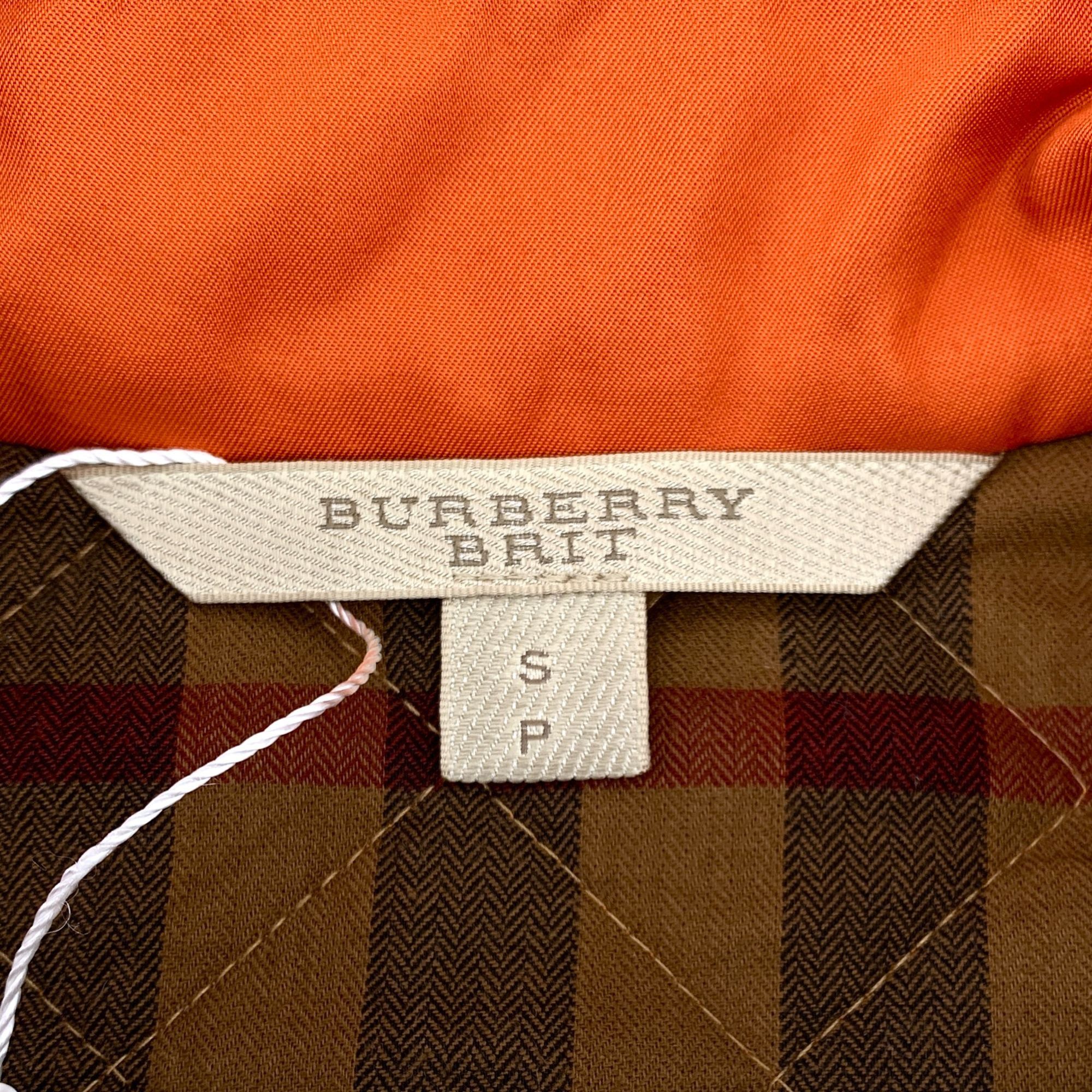 Burberry Burberry Brit Orange Quilted Jacket Size S Cotton/Polyester Size S / US 4 / IT 40 - 4 Thumbnail