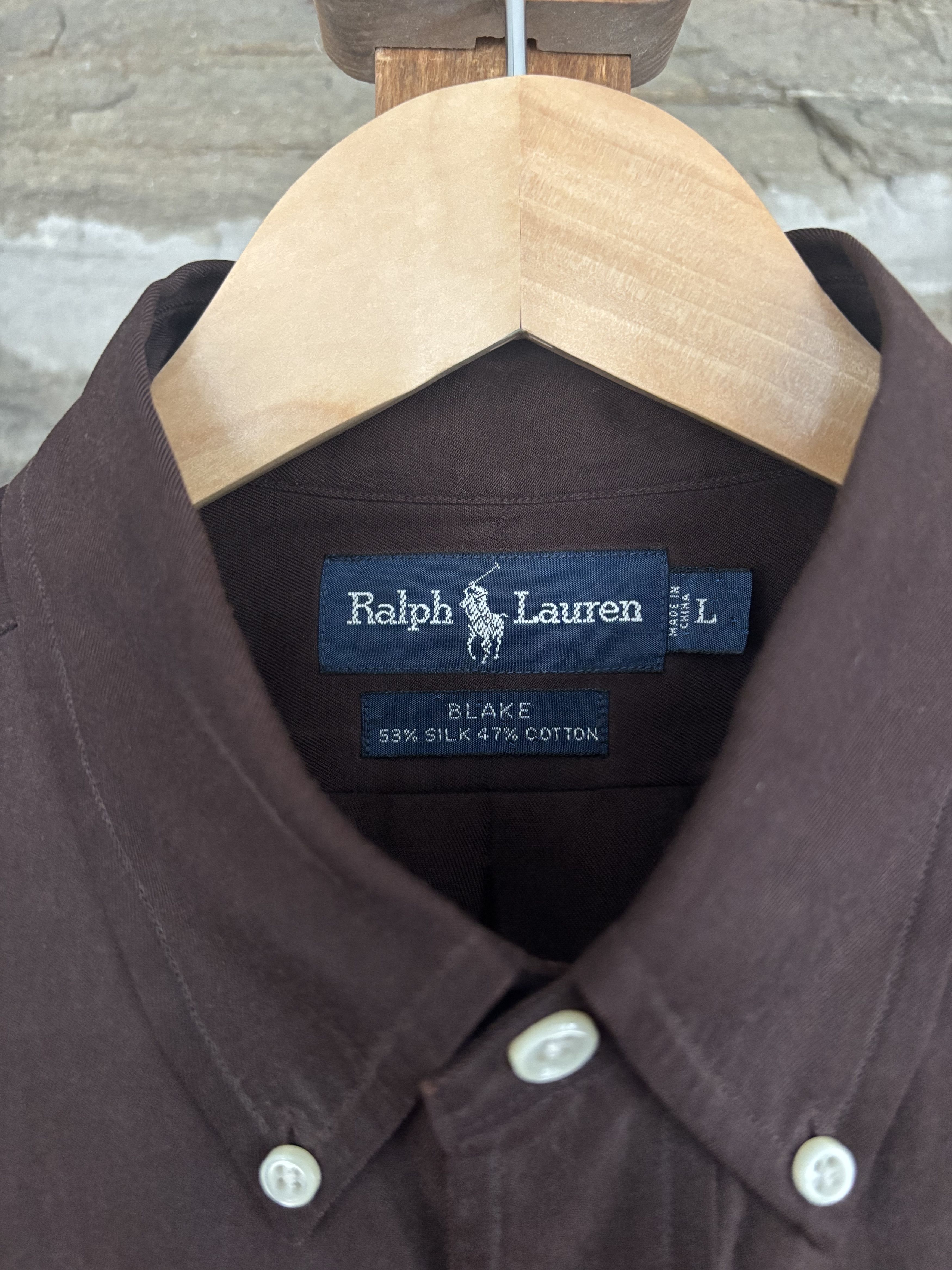 Polo Ralph Lauren Blake Silk Cotton Button Down Size US L / EU 52-54 / 3 - 3 Thumbnail