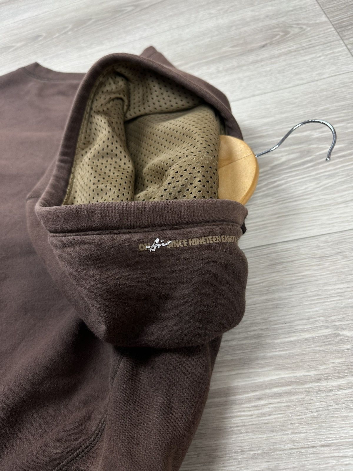 Nike × Vintage Vintage NIKE Hooded Brown Vest Swoosh Drill Size US L / EU 52-54 / 3 - 9 Thumbnail