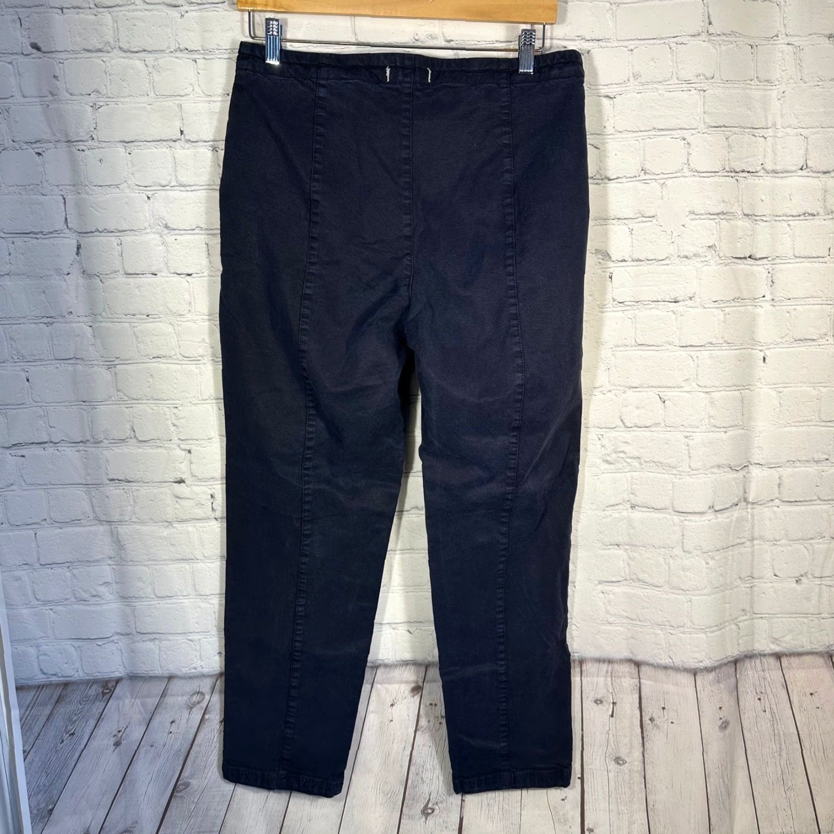 Alex Mill ALEX MILL Navy Blue Tencel Cotton Drawstring Field Pants Women Size 10 Cropped Size 32" / US 10 / IT 46 - 7 Thumbnail