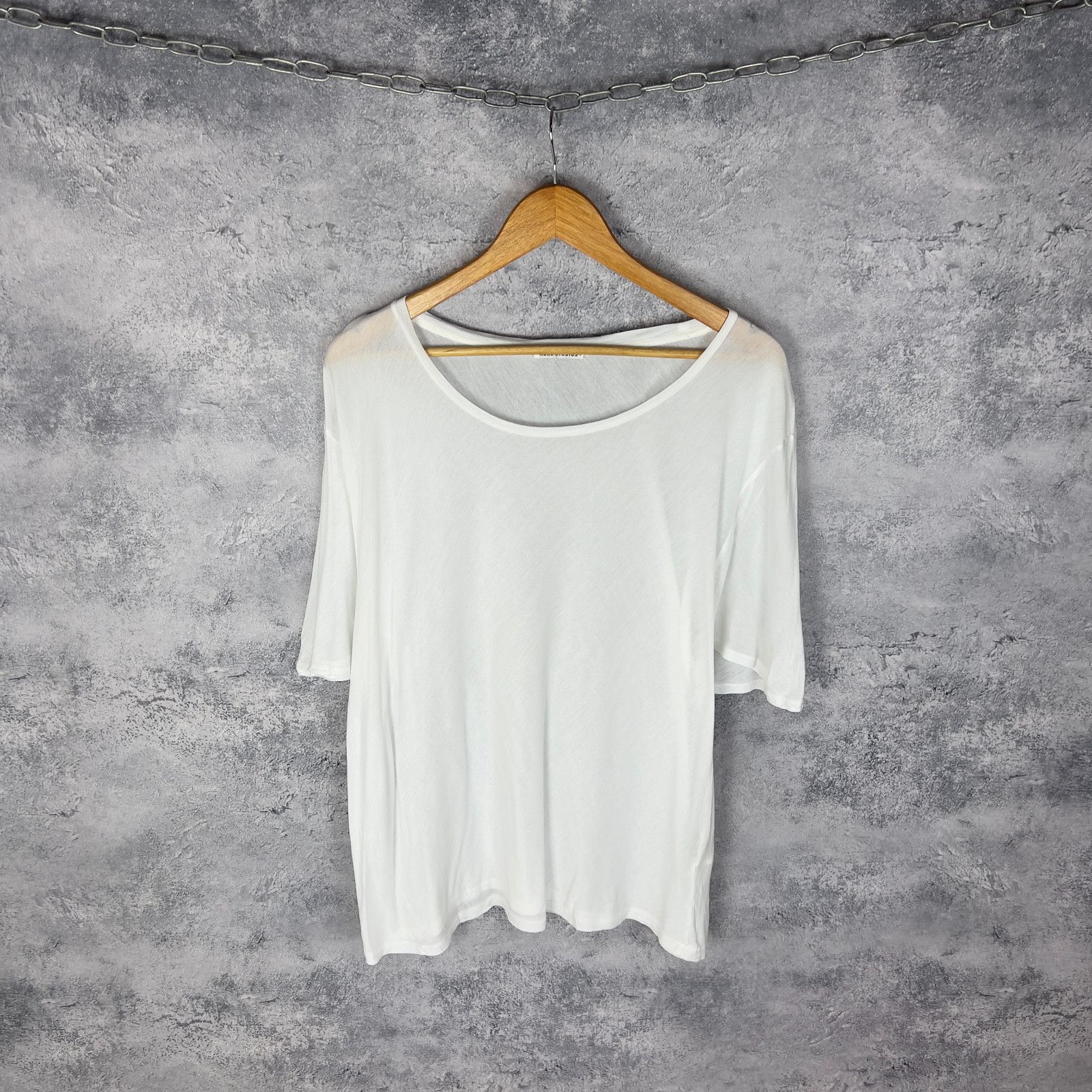 Acne Studios Acne Studios Women's Tee Size M White Lyocell Short Sleeve ` Size M / US 6-8 / IT 42-44 - 1 Thumbnail