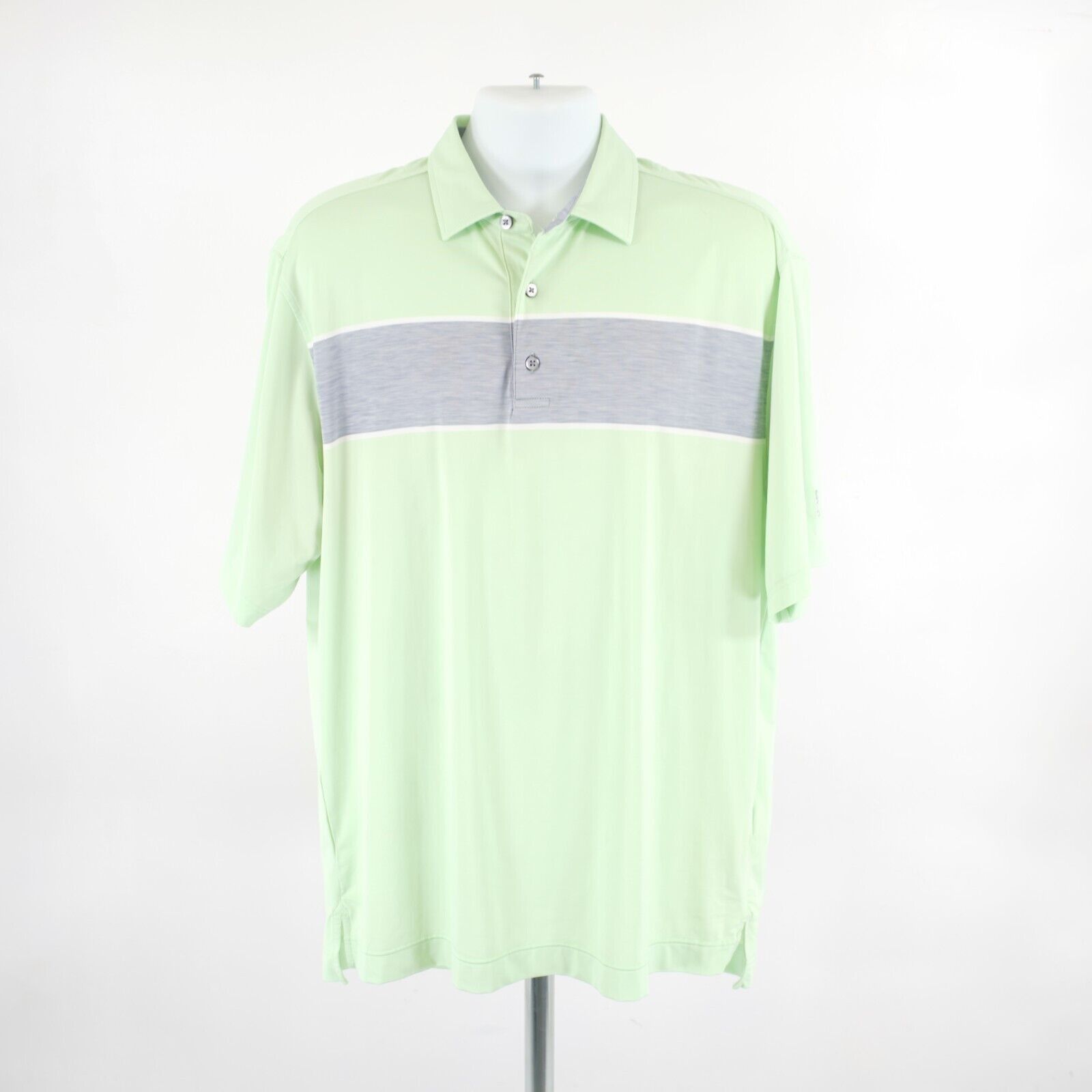 Footjoy FJ Large Footjoy Lime Green Gray Color Block Polo Shirt Shor Size US L / EU 52-54 / 3 - 4 Thumbnail