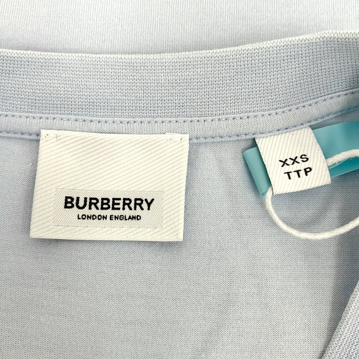 Burberry Burberry Blue TB Logo Print Cotton Crew Neck T-shirt K26WX Size US XXS / EU 40 - 5 Thumbnail