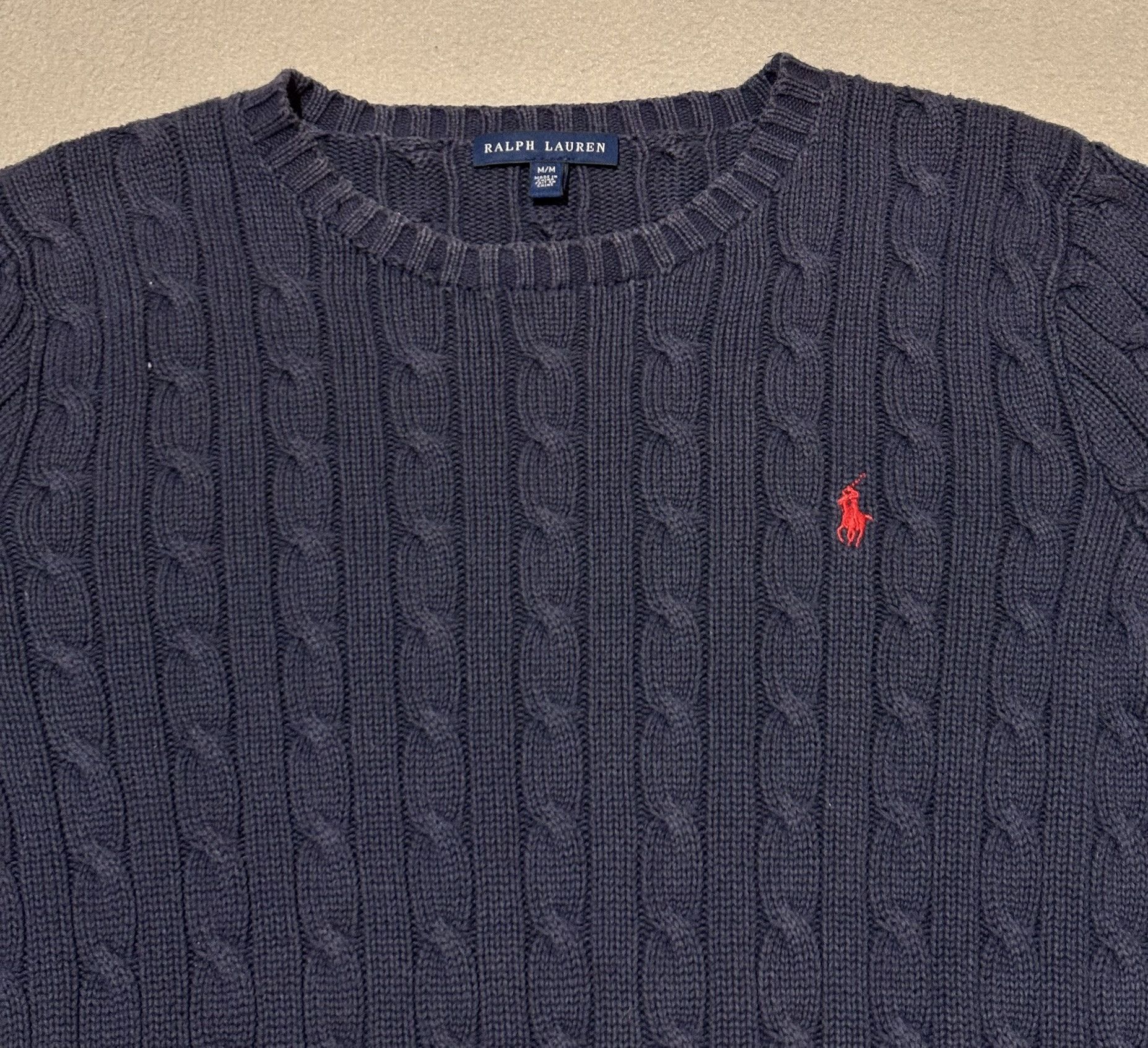 Ralph Lauren Ralph Lauren Cable Sweater Navy Medium Size M / US 6-8 / IT 42-44 - 5 Thumbnail