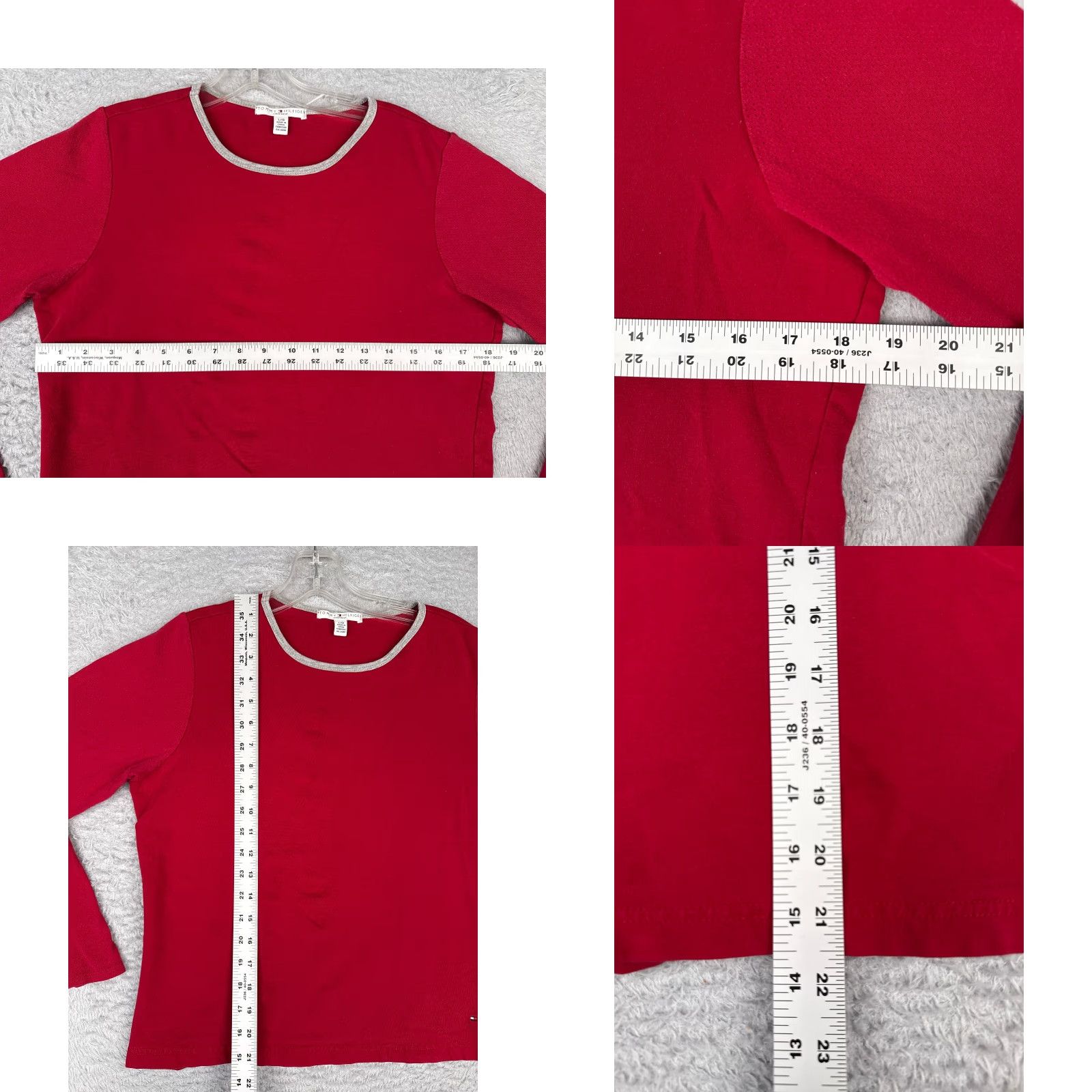 Tommy Hilfiger Tommy Hilfiger Shirt Men L Red Long Sleeve Cotton Blend Thermal Logo Size US L / EU 52-54 / 3 - 8 Thumbnail