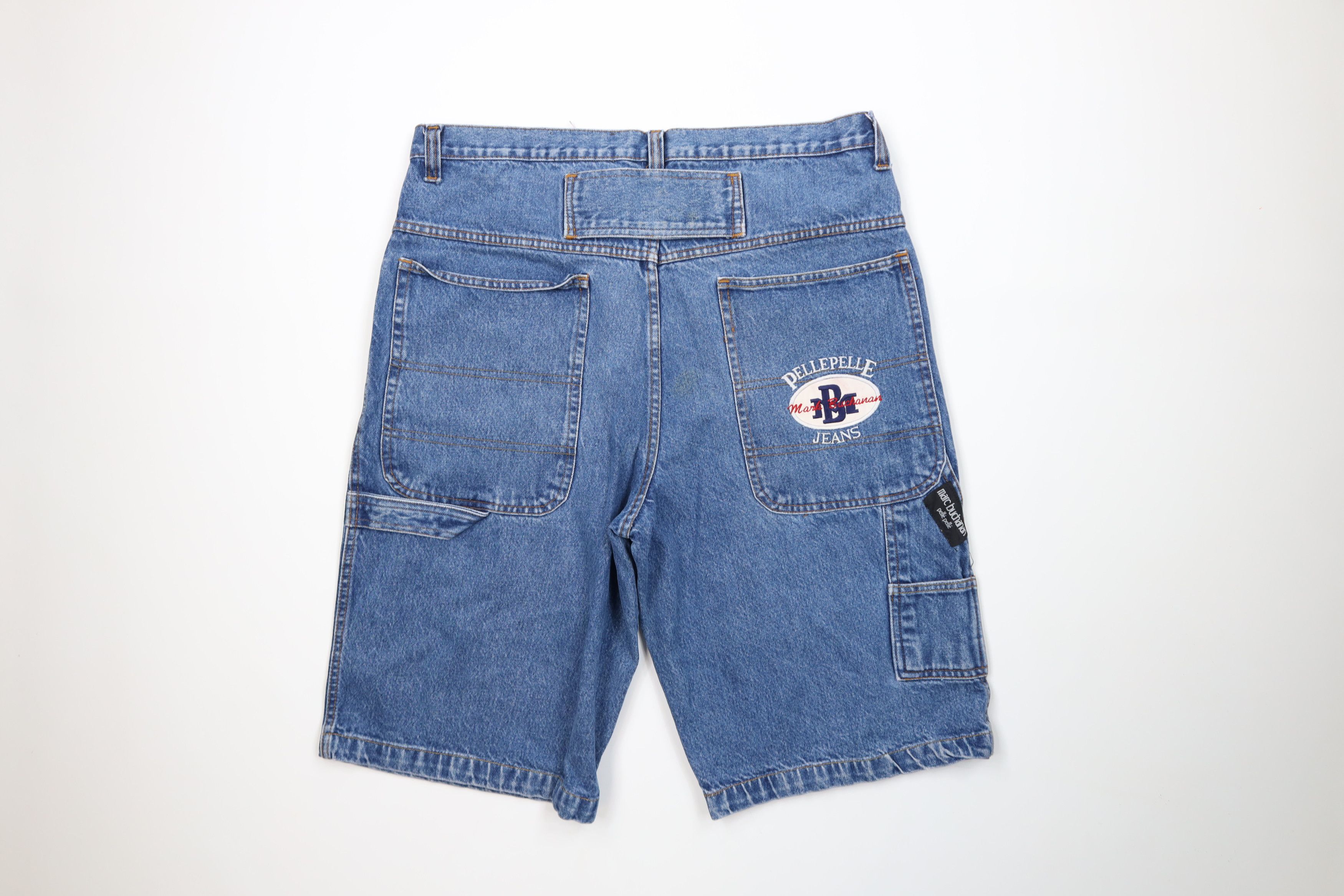 Vintage Vintage 90s Pelle Pelle Spell Out Baggy Denim Jean Shorts Size US 38 / EU 54 - 8 Thumbnail