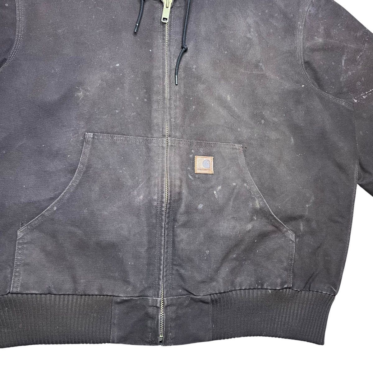 Carhartt Vtg 2000s Carhartt J130 DKB Hooded Dark Brown Canvas Jacket Size US L / EU 52-54 / 3 - 7 Thumbnail