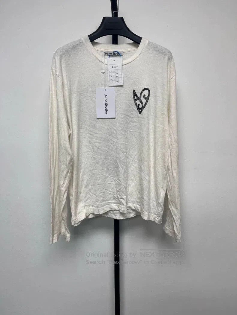 Acne Studios Acne Studios 25SS Heart Logo Longsleeve. Size US XXS / EU 40 - 2 Thumbnail