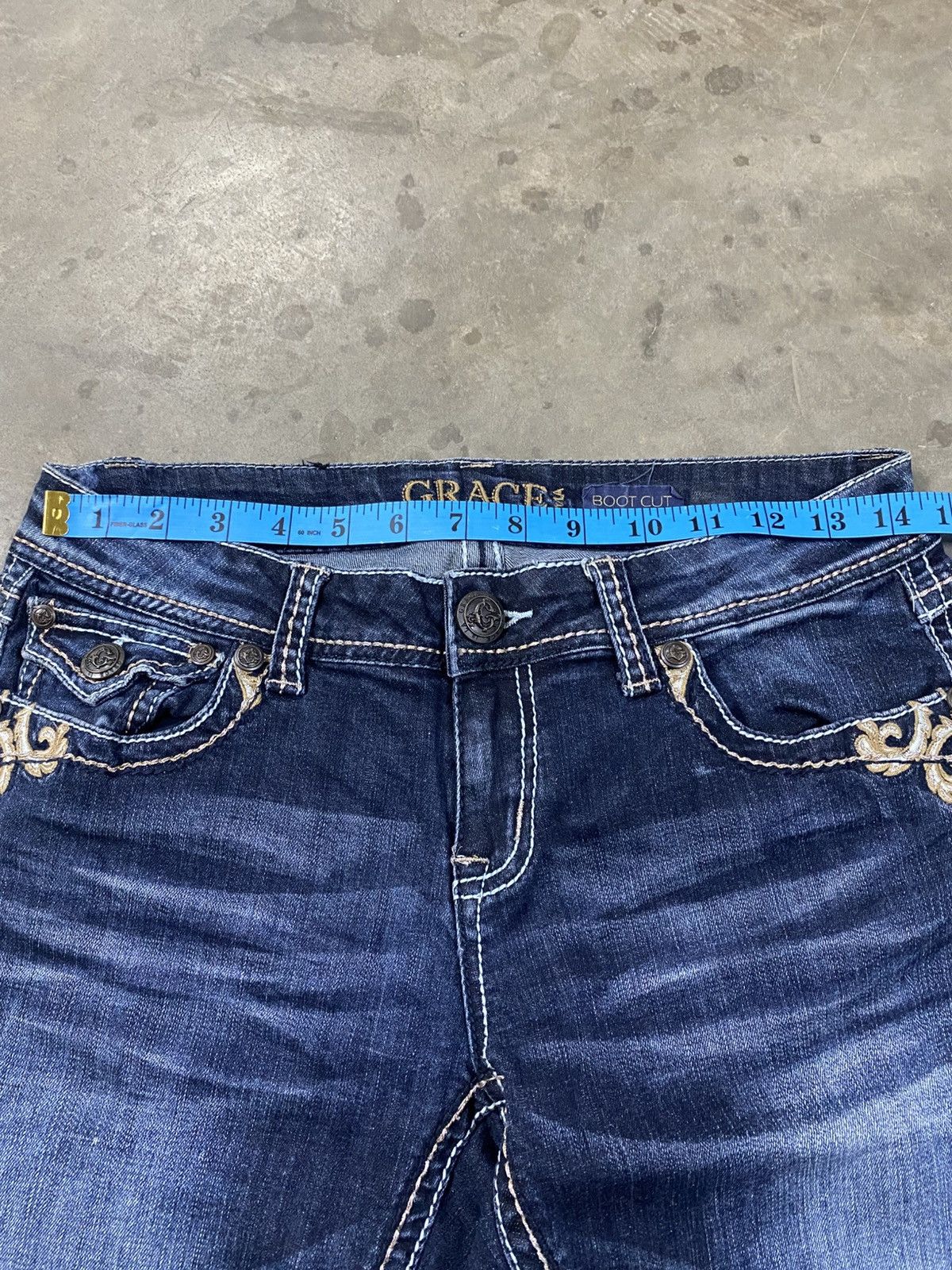 If Six Was Nine Flare Jeans Grace in LA Made in USA @320 Size US 28 / EU 44 - 15 Thumbnail