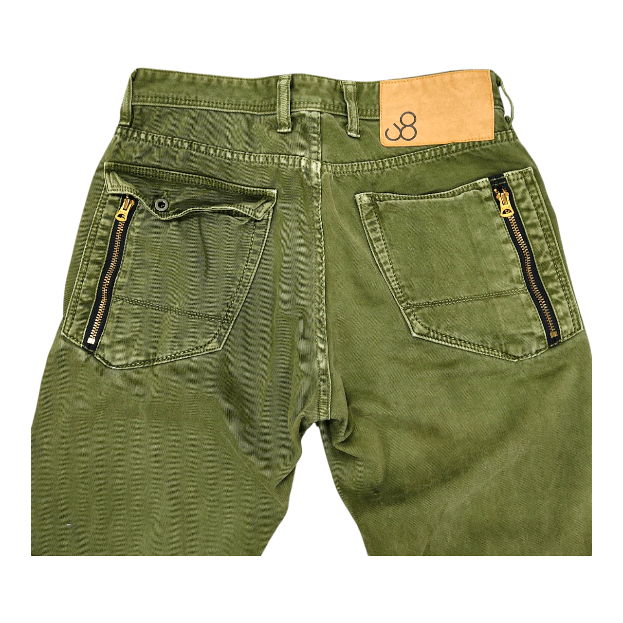 Japanese Brand × Johnbull Vintage John Bull Olive Green Biker Jeans Pants Size US 31 - 10 Thumbnail