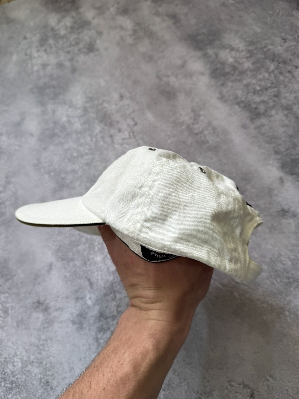 Polo Ralph Lauren × Vintage Vintage Polo Jeans company Ralph Lauren white cap hats Size ONE SIZE - 4 Thumbnail