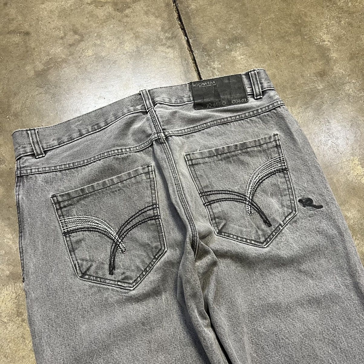 Rocawear Vintage Rocawear Denim Jeans Baggy Wide Leg Skater Y2K JNCO Size US 38 / EU 54 - 5 Thumbnail