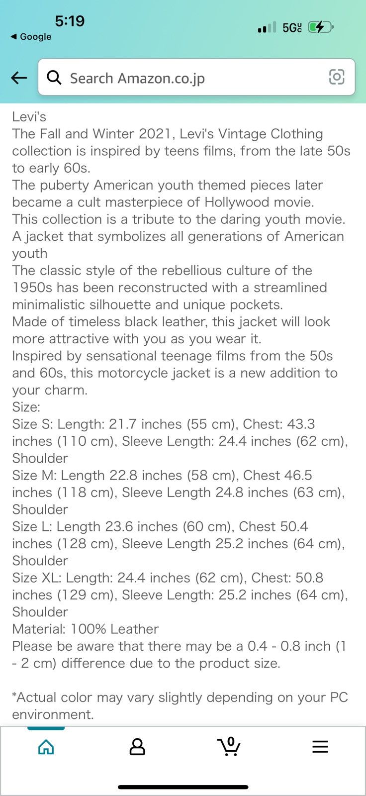 Aero Leathers Levi's Men's Leather Jacket Size US L / EU 52-54 / 3 - 7 Thumbnail