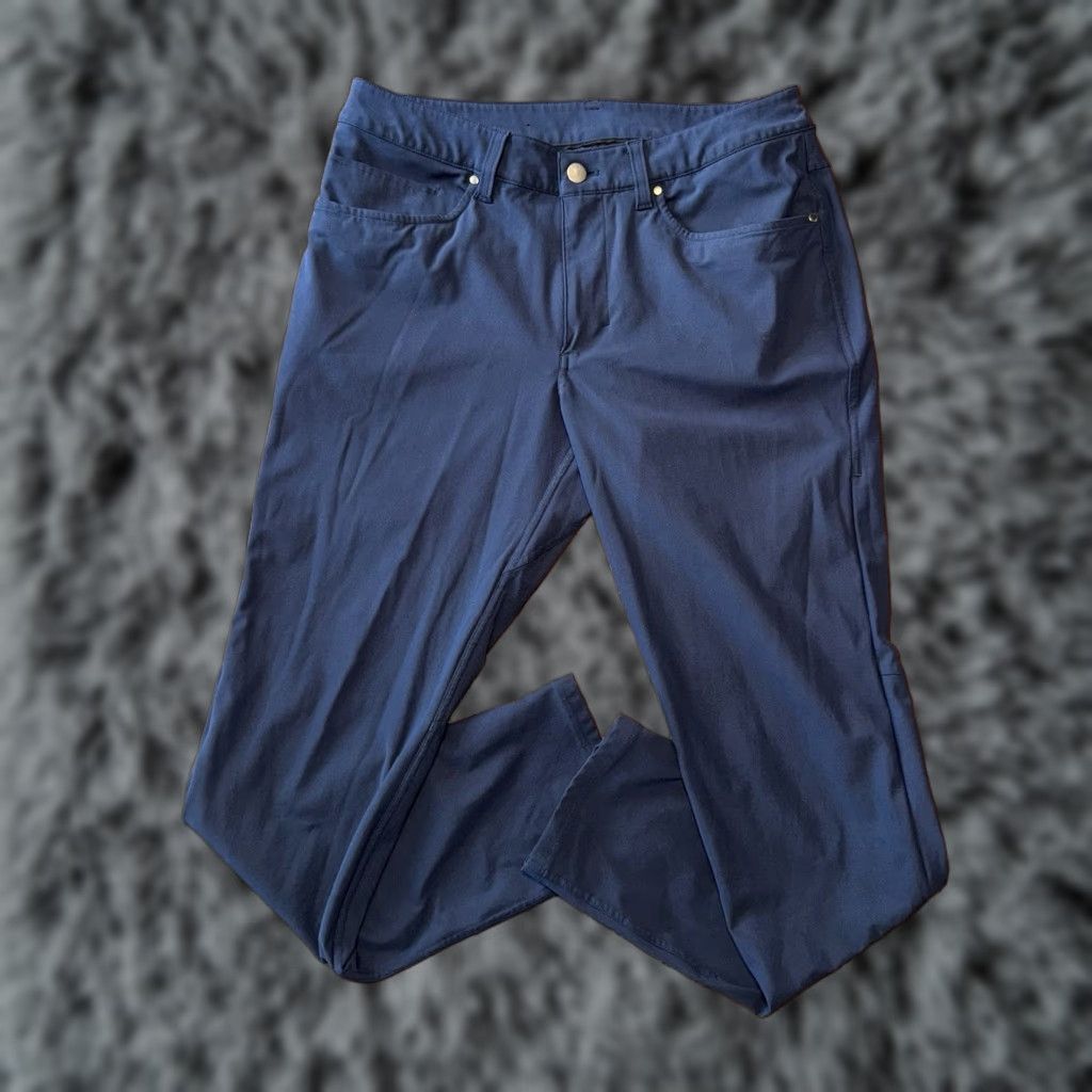 Lululemon Lululemon Men’s Blue Pants 31x30 Stretch Zip Pocket Regular Size US 31 - 1 Thumbnail