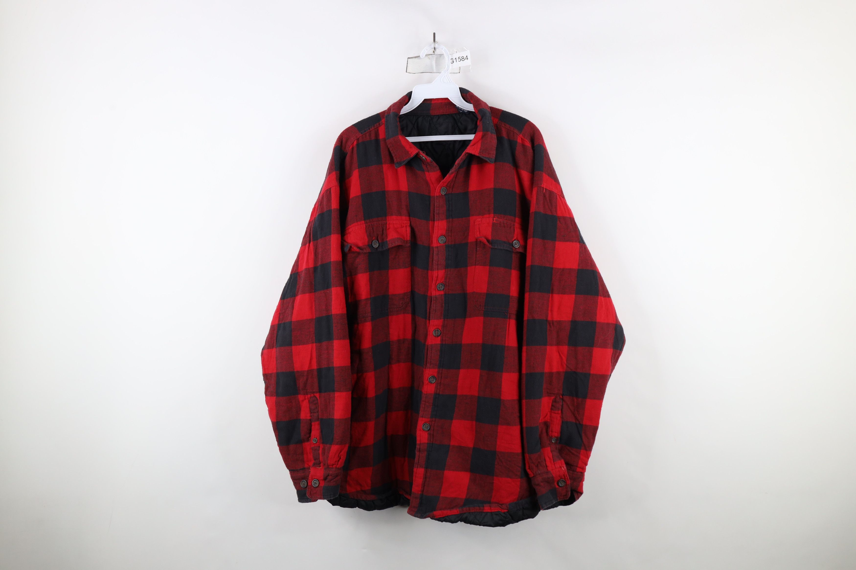 Vintage Vintage 90s Streetwear Flannel Button Shirt Jacket Plaid Size US XXL / EU 58 / 5 - 1 Thumbnail