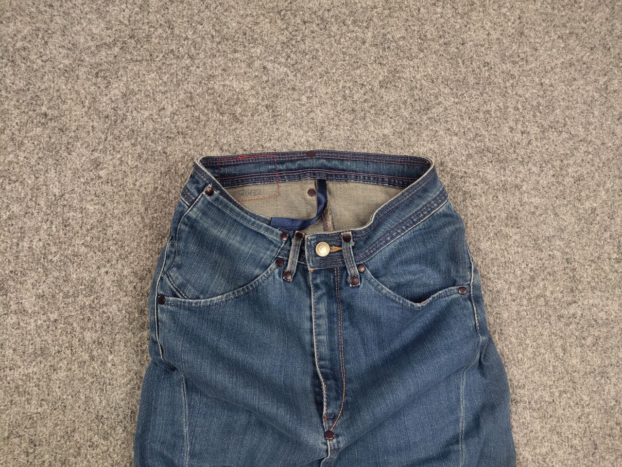 Levi's Vintage 90's Levi's Red Engineered Asymmetrical denim Skirt Size 26" / US 2 / IT 38 - 4 Thumbnail