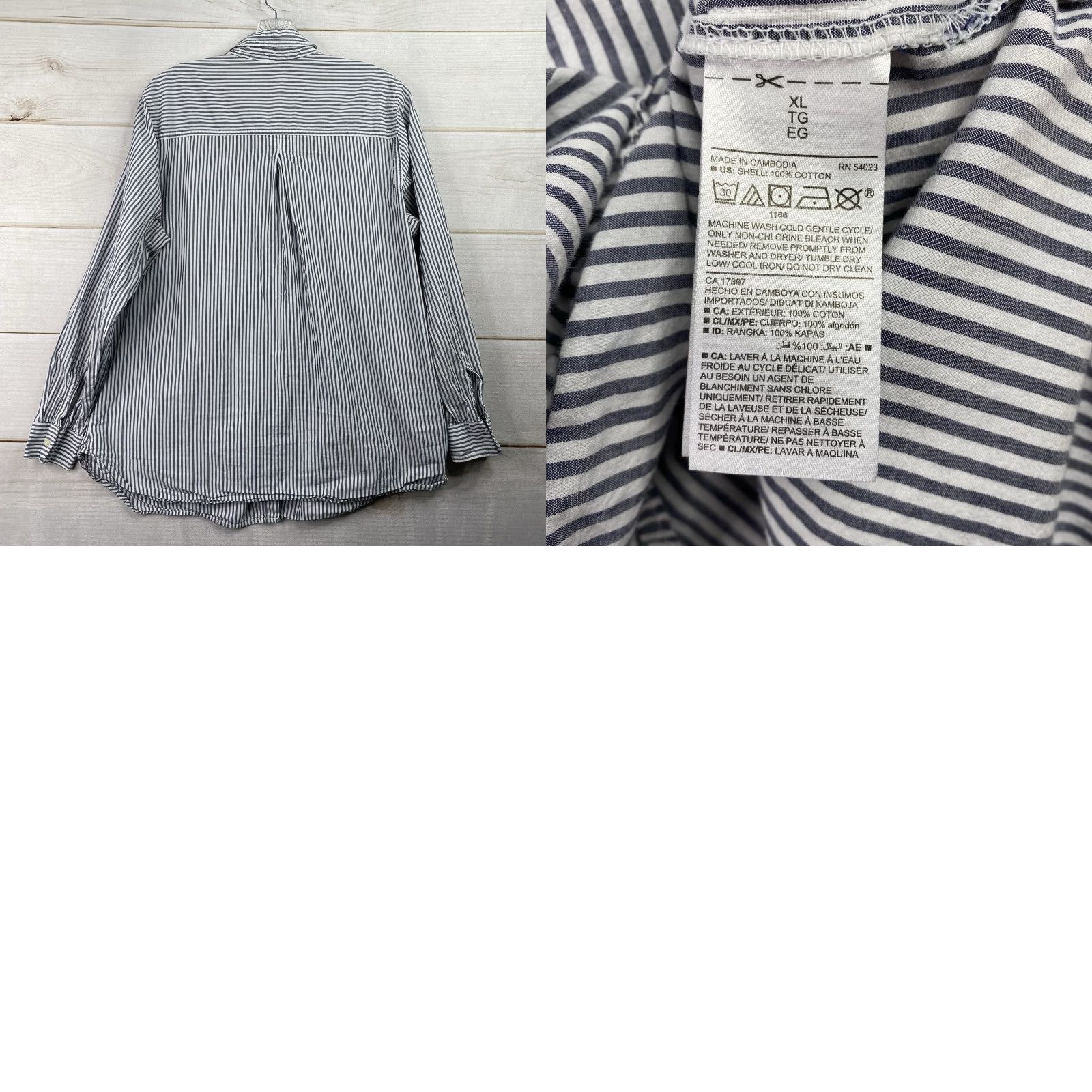 Old Navy Old Navy Tunic Shirt XL Blue Striped Casual Button-Up Women’s Shirt Size XL / US 12-14 / IT 48-50 - 8 Thumbnail