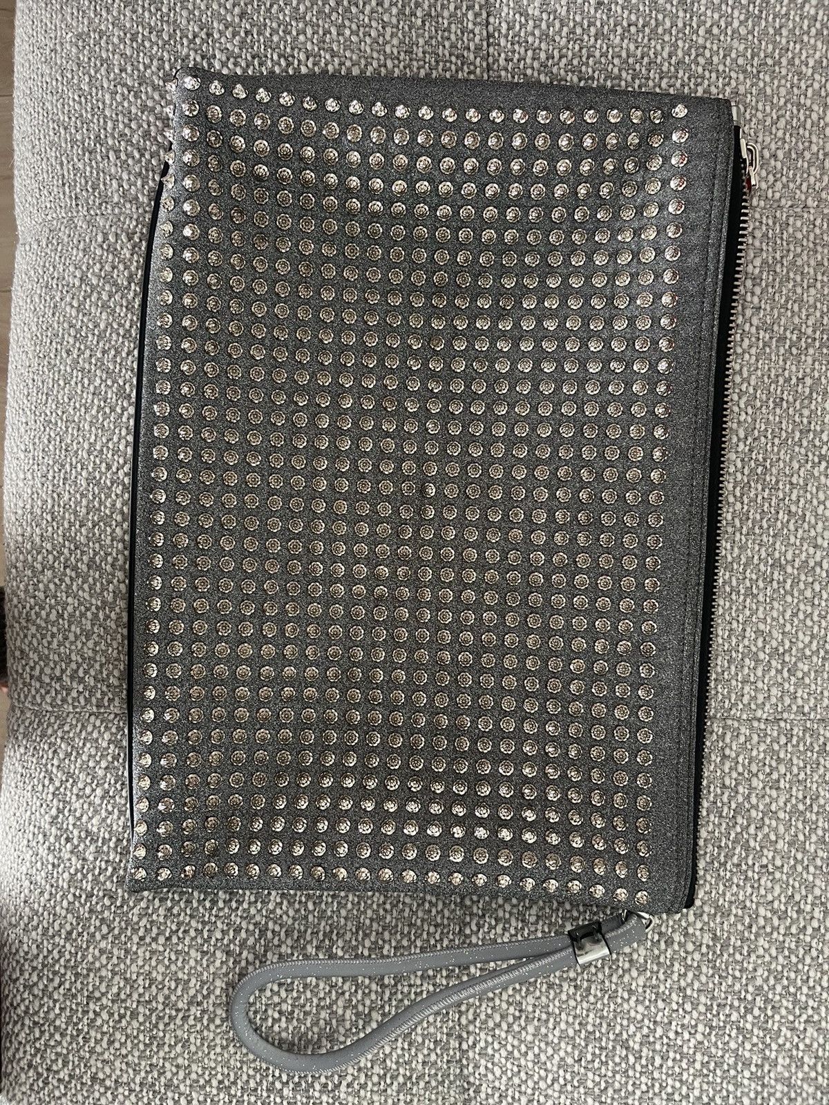 image of Christian Louboutin Kaloupouch in Silver, Men's