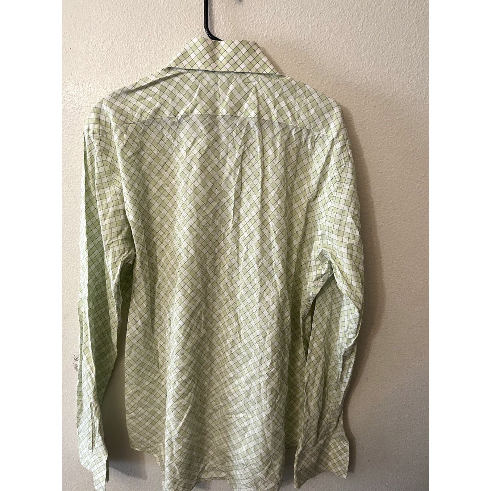 Banana Republic VINTAGE Banana Republic Men's Shirt Long Sleeve Button-Up Check Slim Green Large Size US L / EU 52-54 / 3 - 3 Thumbnail
