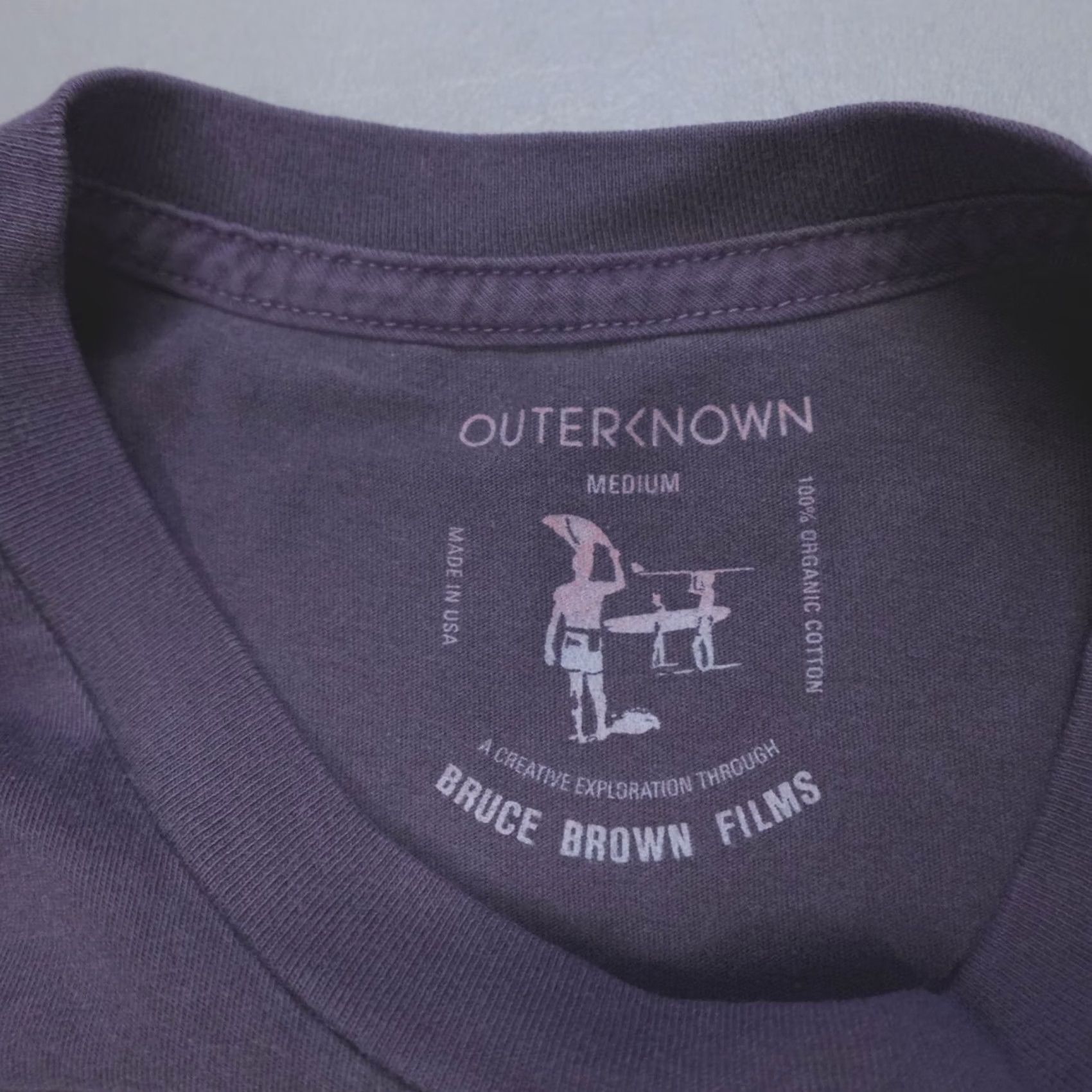 Outerknown Outerknown Surfing Hollow Days Purple S/S Organic Cotton T-Shirt Men's M Size US M / EU 48-50 / 2 - 5 Thumbnail