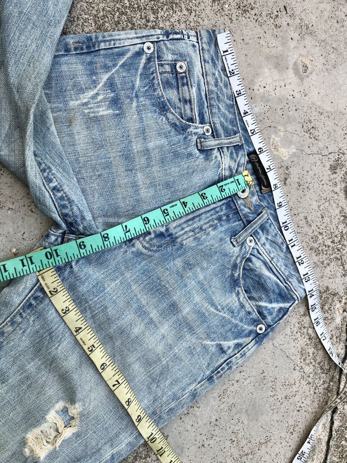 Japanese Brand FLARED⚡️⚡️ORIRIN JEANS DISTRESSED DENIM Size 28" / US 6 / IT 42 - 9 Thumbnail
