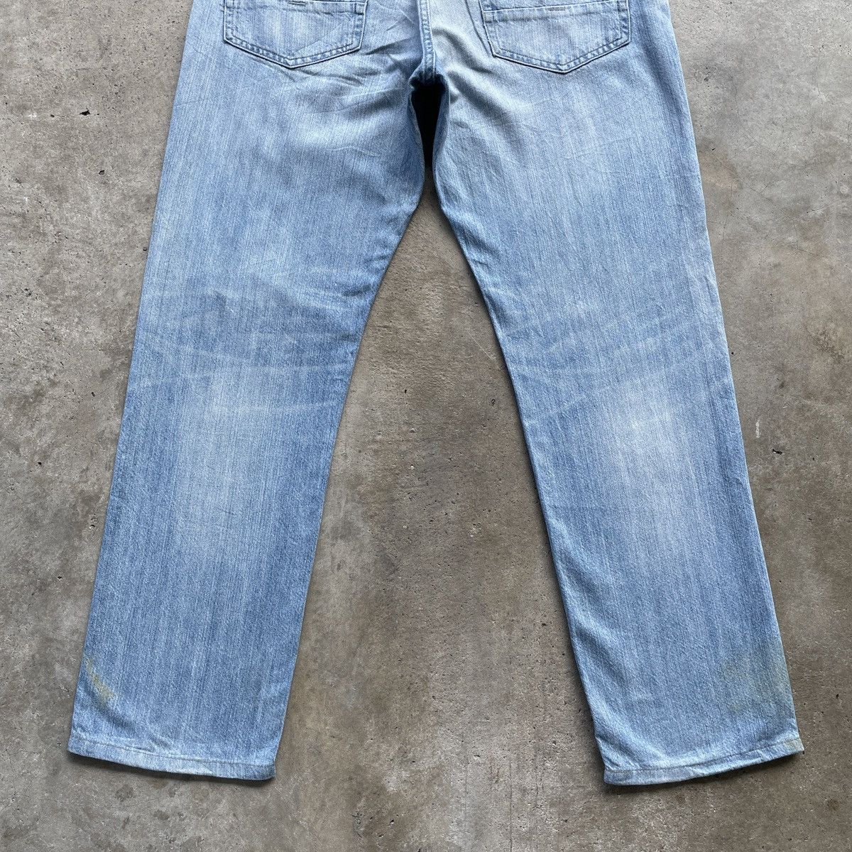 Japanese Brand × Jean × Numbers W34💥 Vintage Back Number Wash Denim Jeans Pants Faded Size US 34 / EU 50 - 9 Thumbnail
