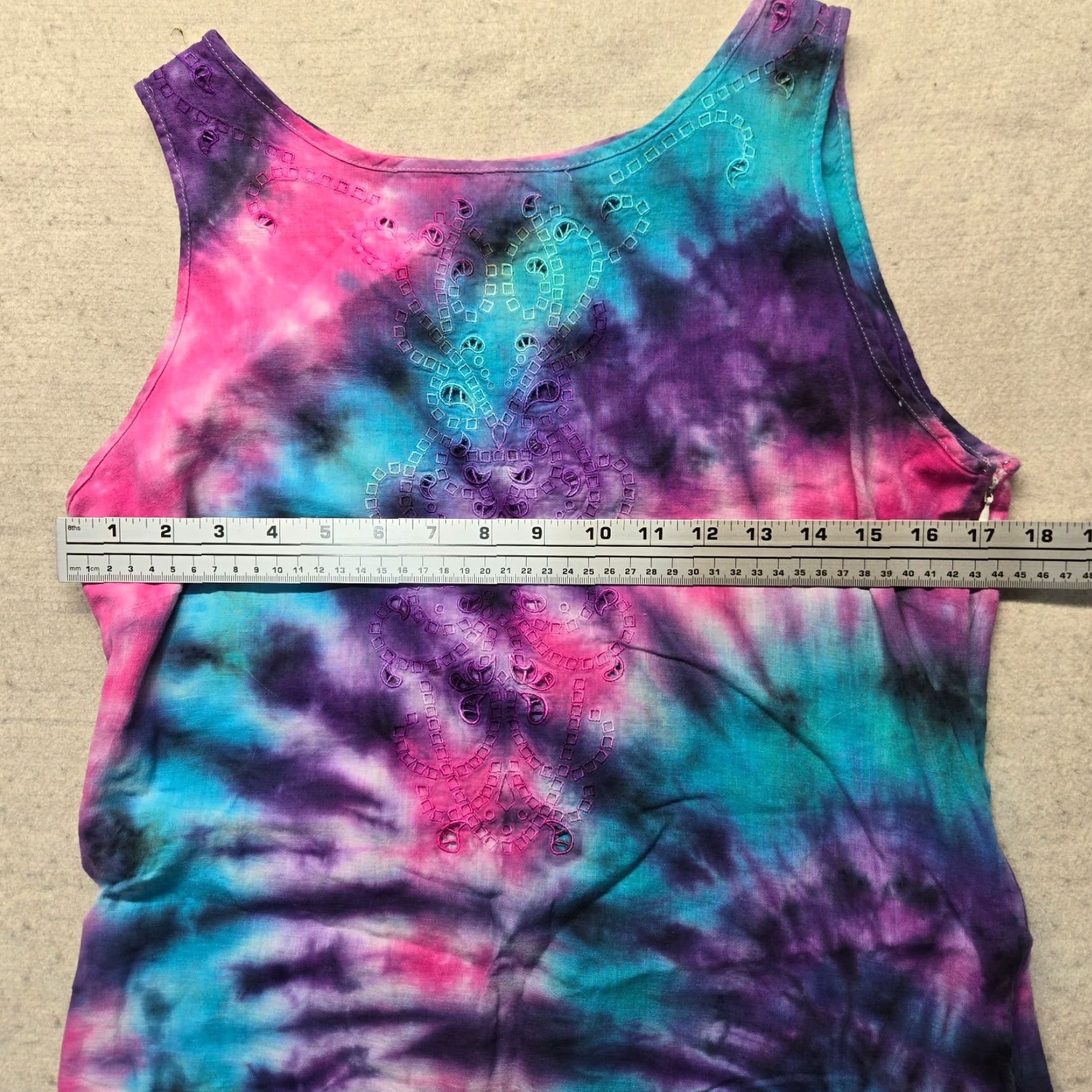 Old Navy Old Navy Tie Dye Shirt Dress Crew Neck Sleeveless M Multicolor Casual Women's Size M / US 6-8 / IT 42-44 - 7 Thumbnail