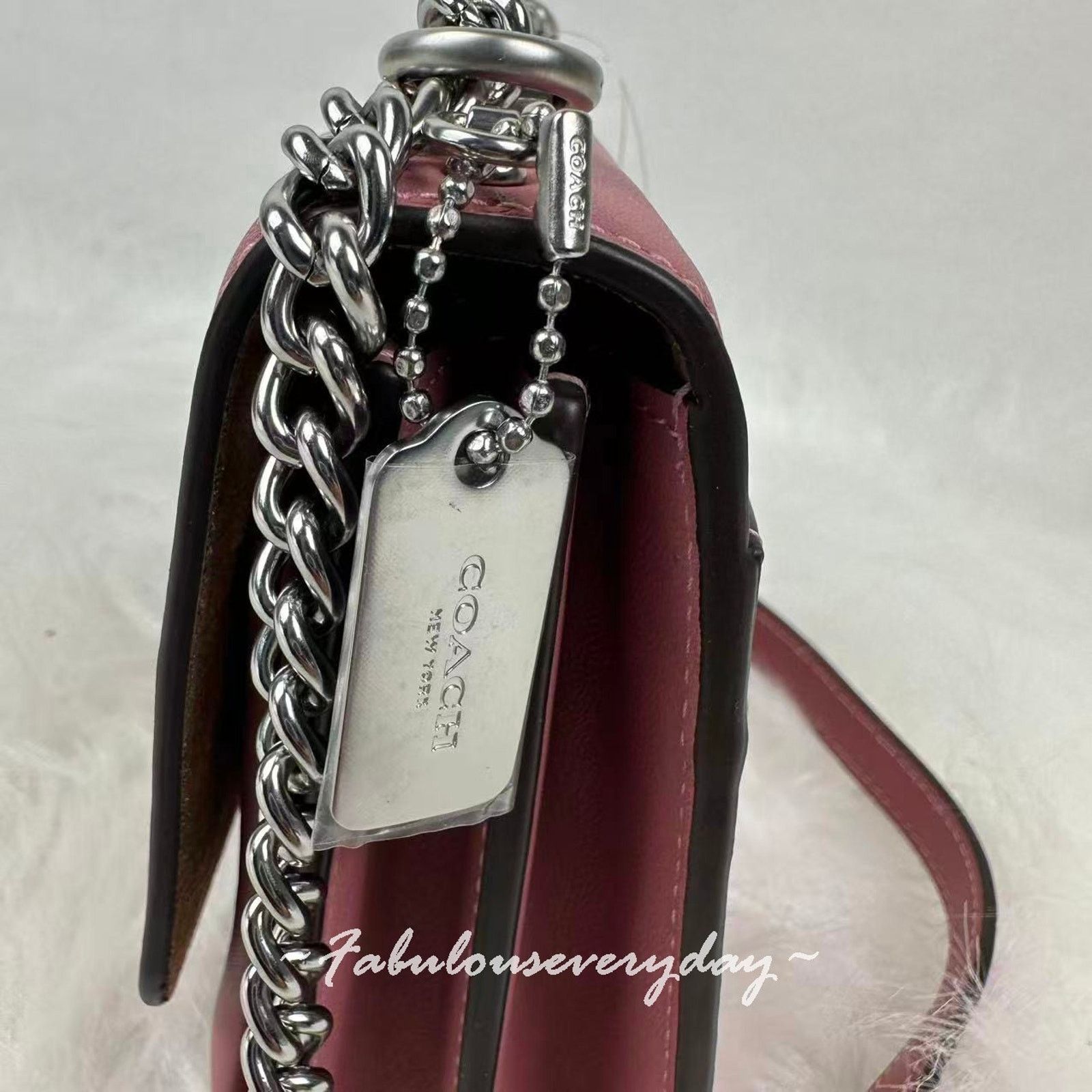 Coach Coach Mini Klare Crossbody Heart Rivets/Leather/Silver/Peony Size ONE SIZE - 7 Thumbnail