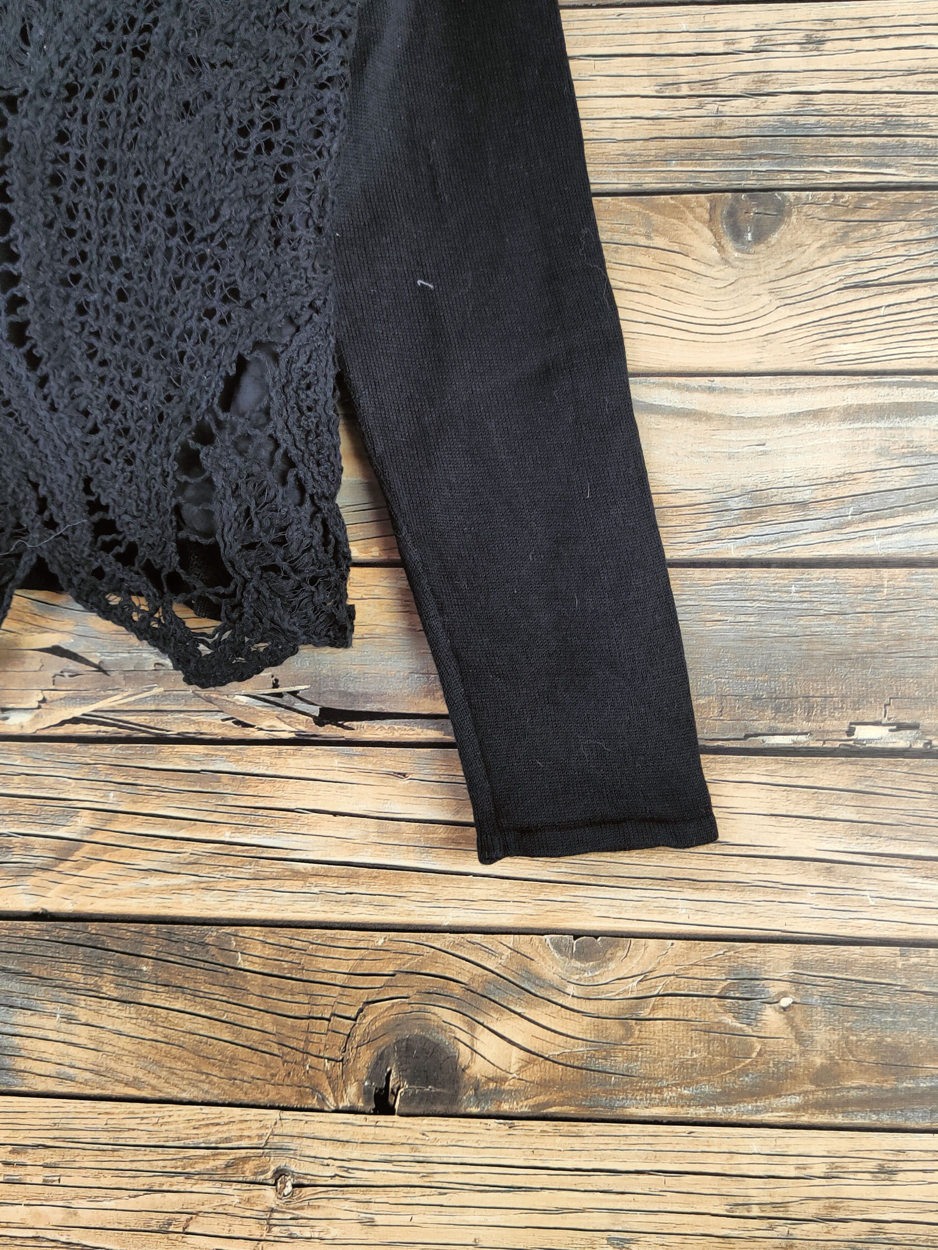 Japanese Brand DL Sugita Bis Black Knitwear Sweatshirts #46-939 Size M / US 6-8 / IT 42-44 - 6 Thumbnail