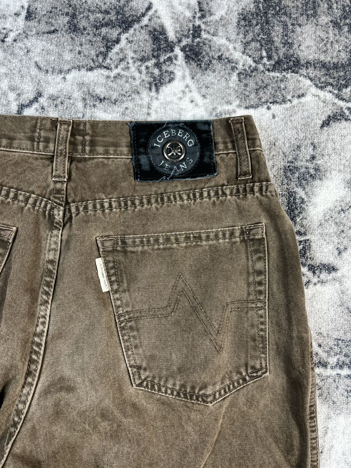 Iceberg Iceberg 90s Vintage Brown Denim Made in Italy Rare Size US 31 - 10 Thumbnail