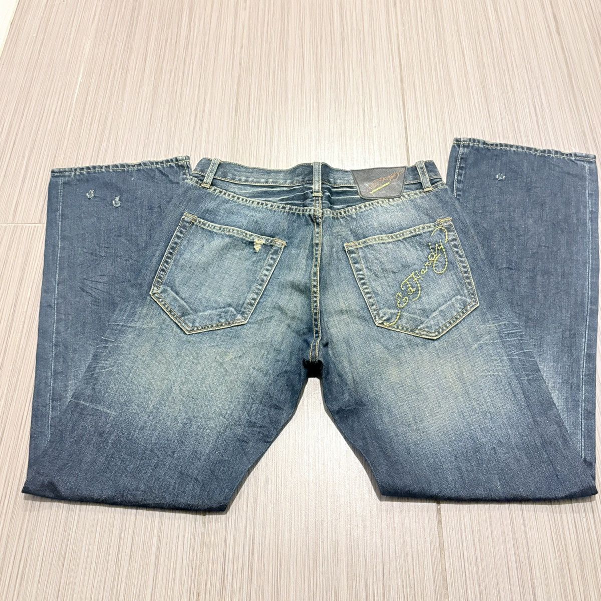 Ed Hardy Ed Hardy by Christian Audigier Distressed Jeans 32×33 Y2K Size US 32 / EU 48 - 1 Thumbnail