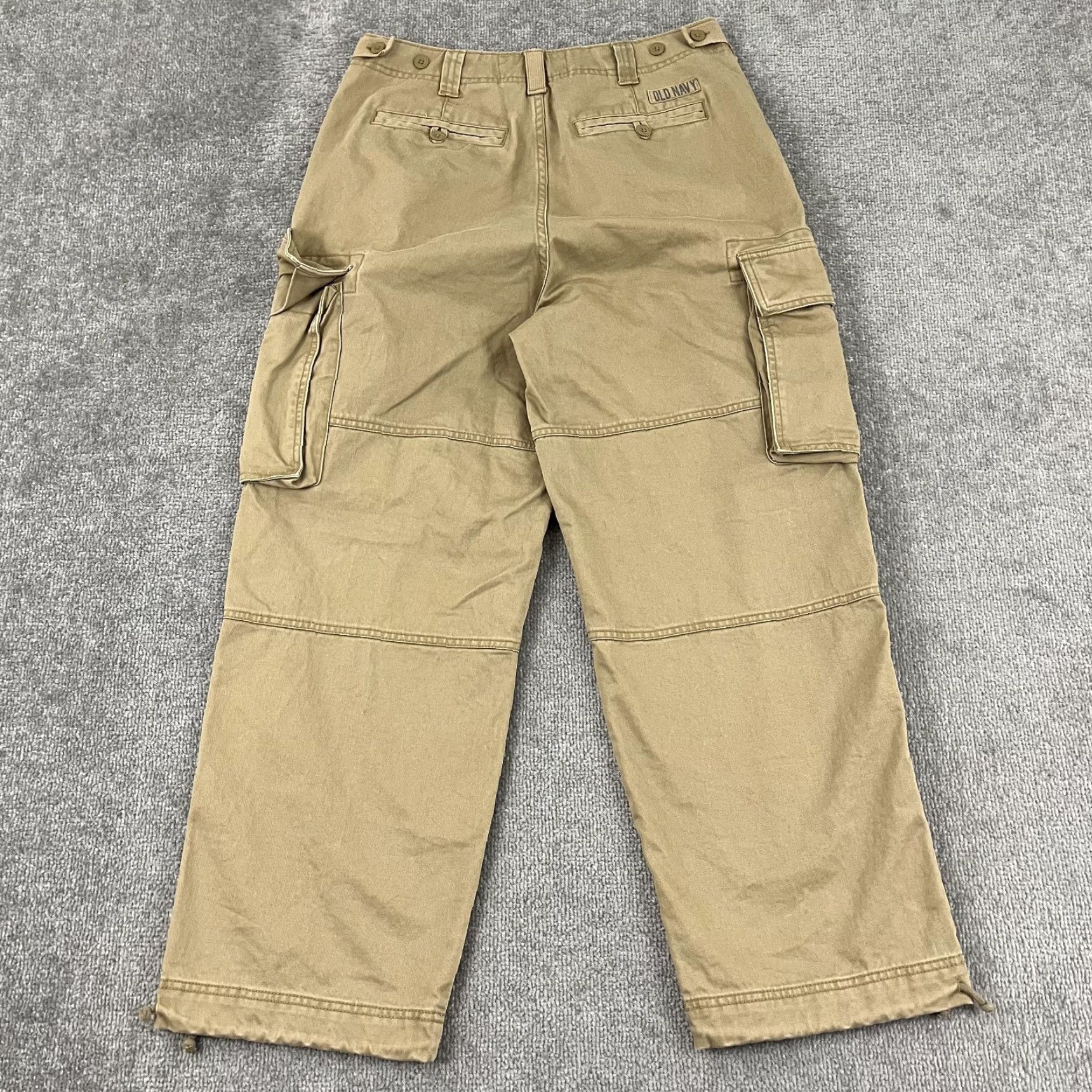 Old Navy OLD NAVY Pants Men 32 x 28 Brown Cavas Cargo Military Wide Leg Paratrooper Retro Pants Mens Brown Cargo Wide-Leg Retro 32x28 Size US 32 / EU 48 - 6 Thumbnail