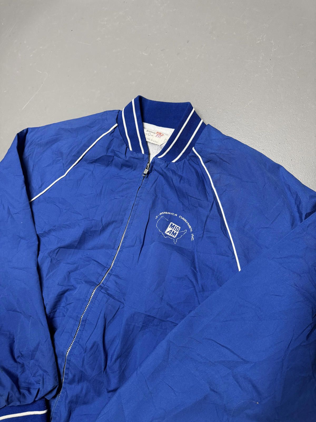 Designer Vintage King Louie Blue Bomber Jacket Size US L / EU 52-54 / 3 - 2 Thumbnail