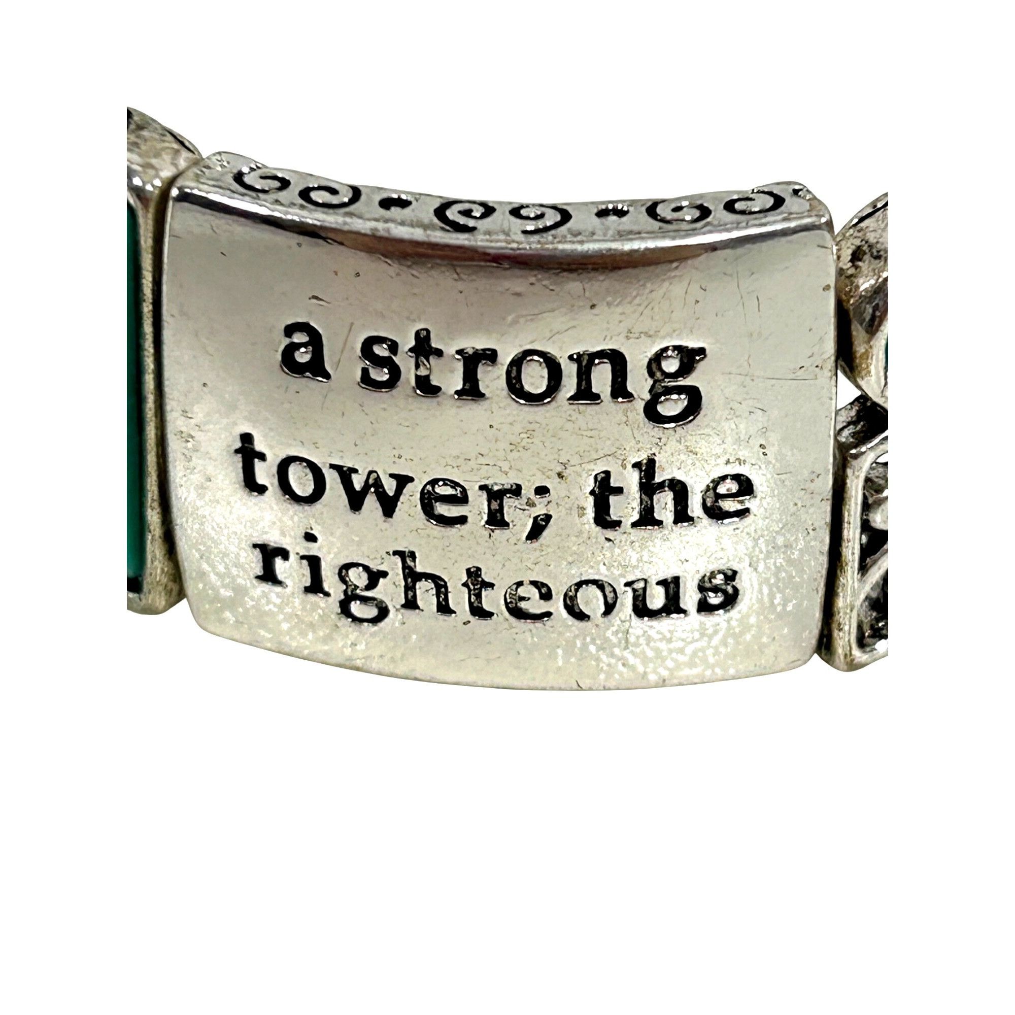 Other Christian Inspiration Bracelet Strong Tower Proverb Silver T Size ONE SIZE - 7 Thumbnail