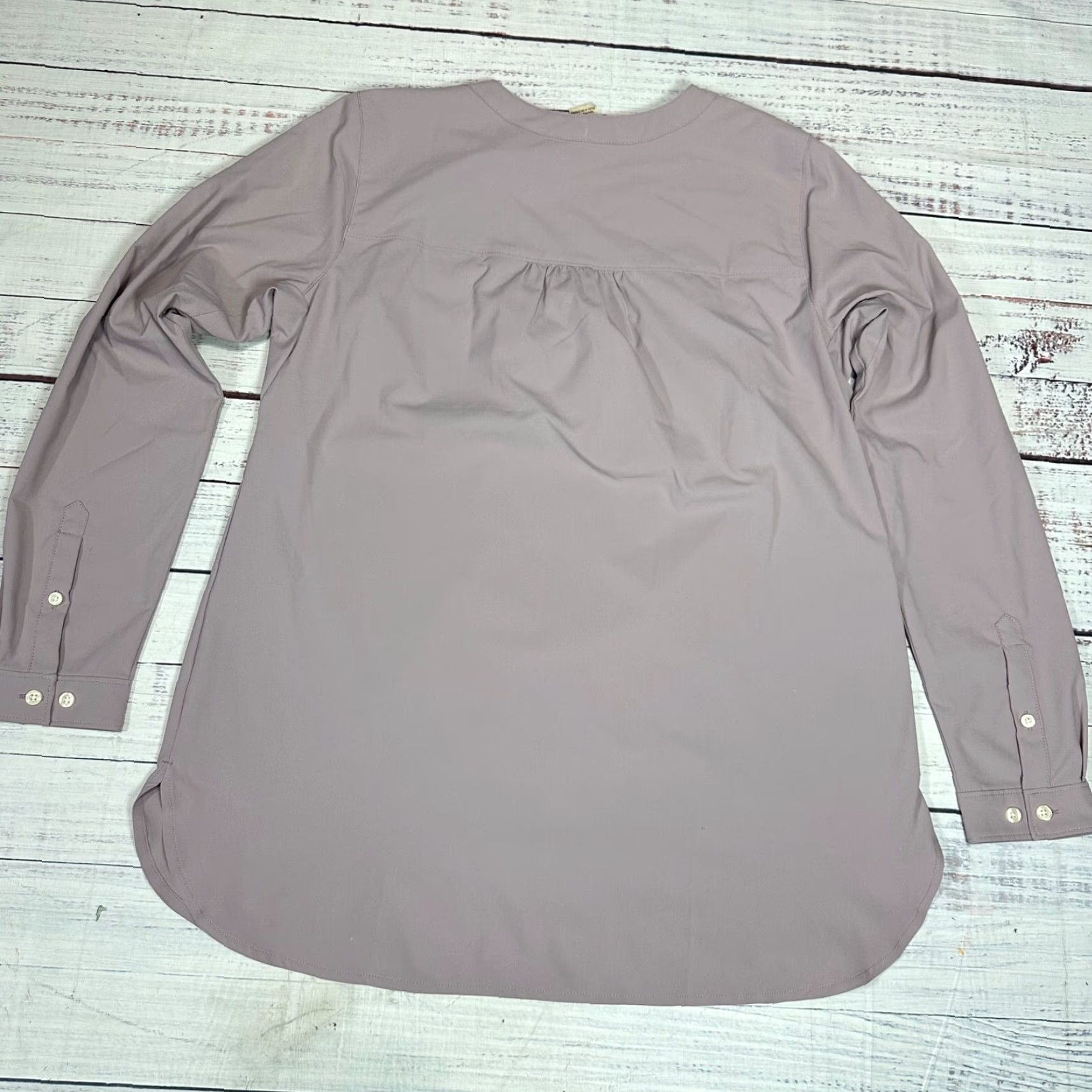 Vintage Duluth Womens Nonstop Woven Tunic Top Blouse Long Sleeve Sz M Lavender Purple Tunic Size M / US 6-8 / IT 42-44 - 4 Thumbnail
