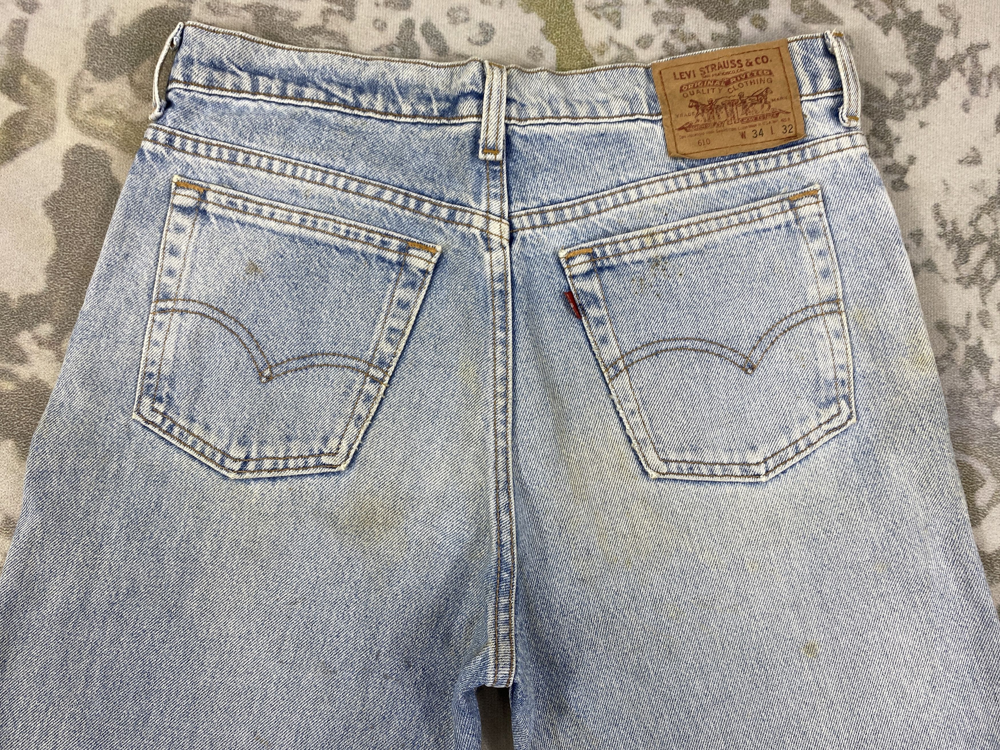 Levi's 90’s Distressed Blue Vintage Levi's 610 USA 33x29.5 JN866 Size US 33 - 4 Thumbnail
