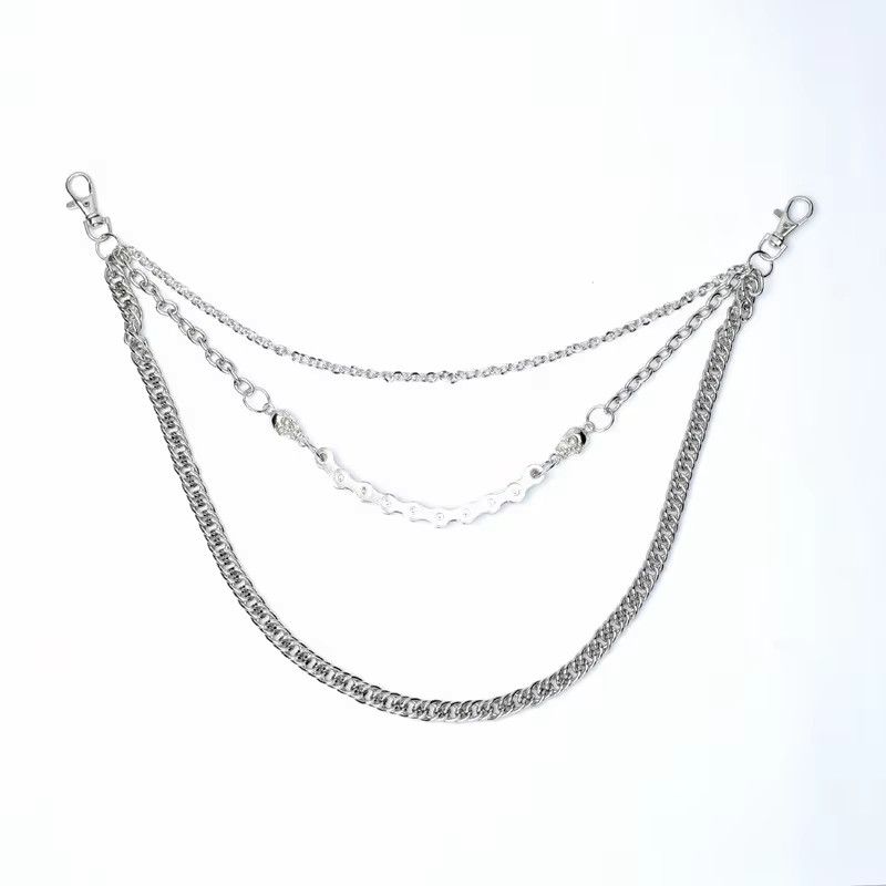 Jewelry Metal Skull Waist Pants Chain Key Chain Size ONE SIZE - 3 Thumbnail