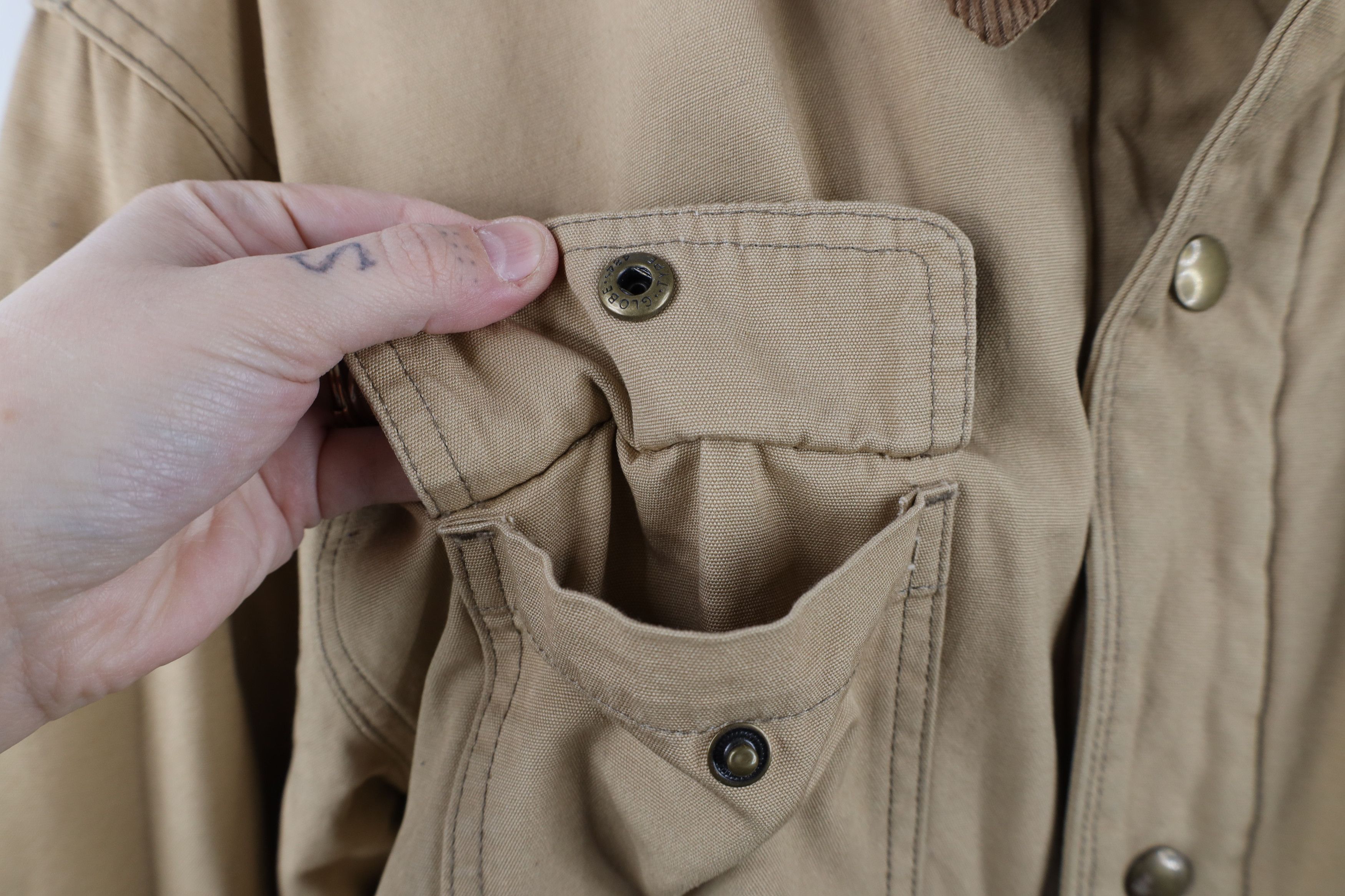 Vintage Vintage 90s Streetwear Corduroy Quilted Chore Jacket Beige Size US XXL / EU 58 / 5 - 6 Thumbnail